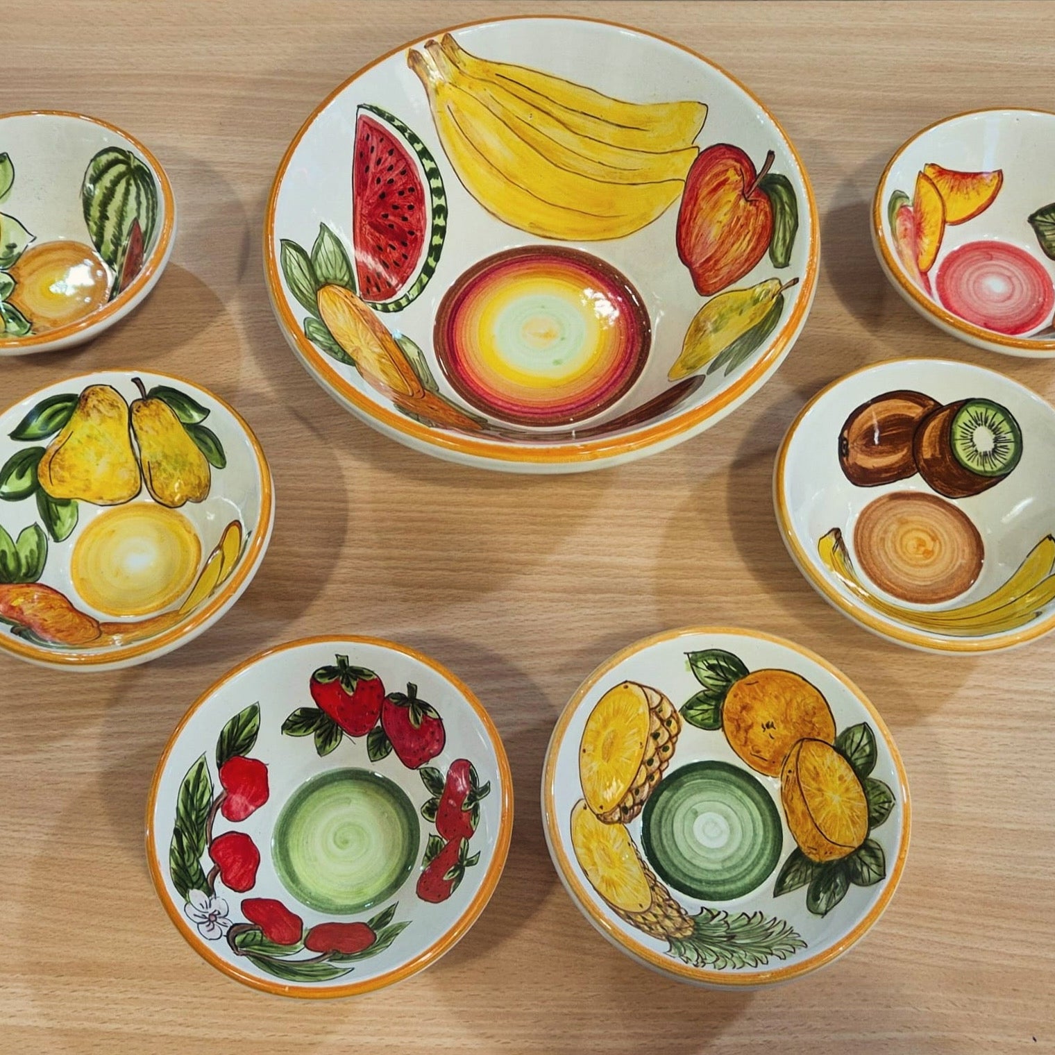 Servizio Macedonia per 6 persone Ceramica Caltagirone Artigianale - MADE IN SICILY