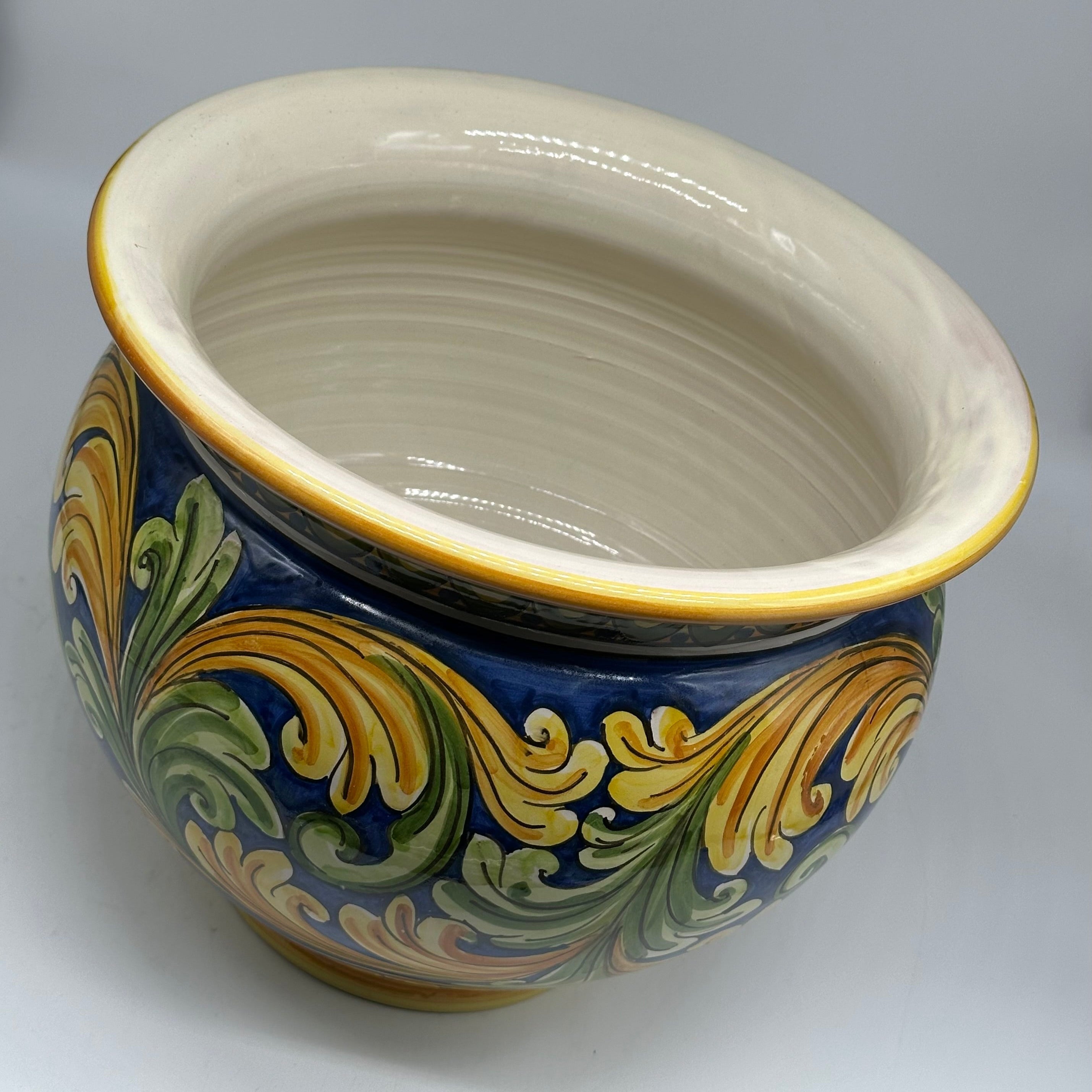 Portavaso Decorato a Mano Diametro 30cm Ceramica Caltagirone V.2 - PORTAVASO