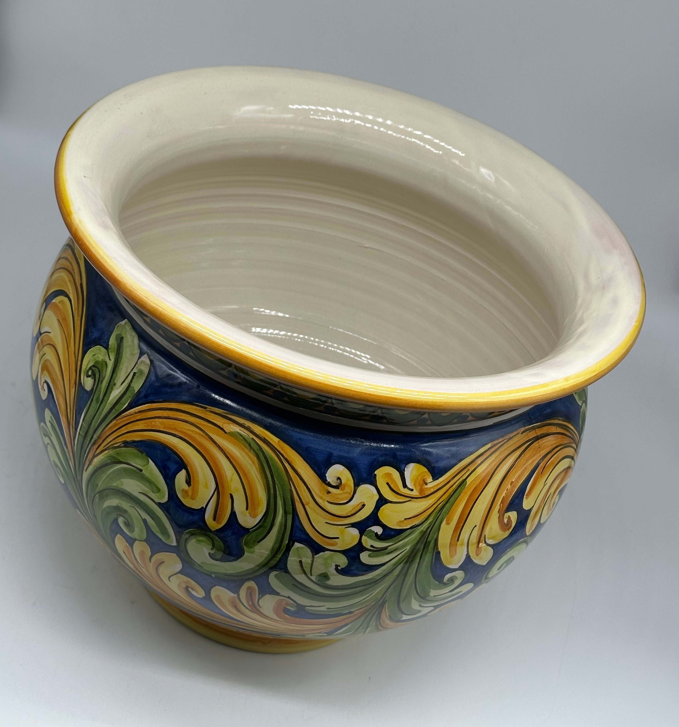 Portavaso Decorato a Mano Diametro 30cm Ceramica Caltagirone V.2 - PORTAVASO