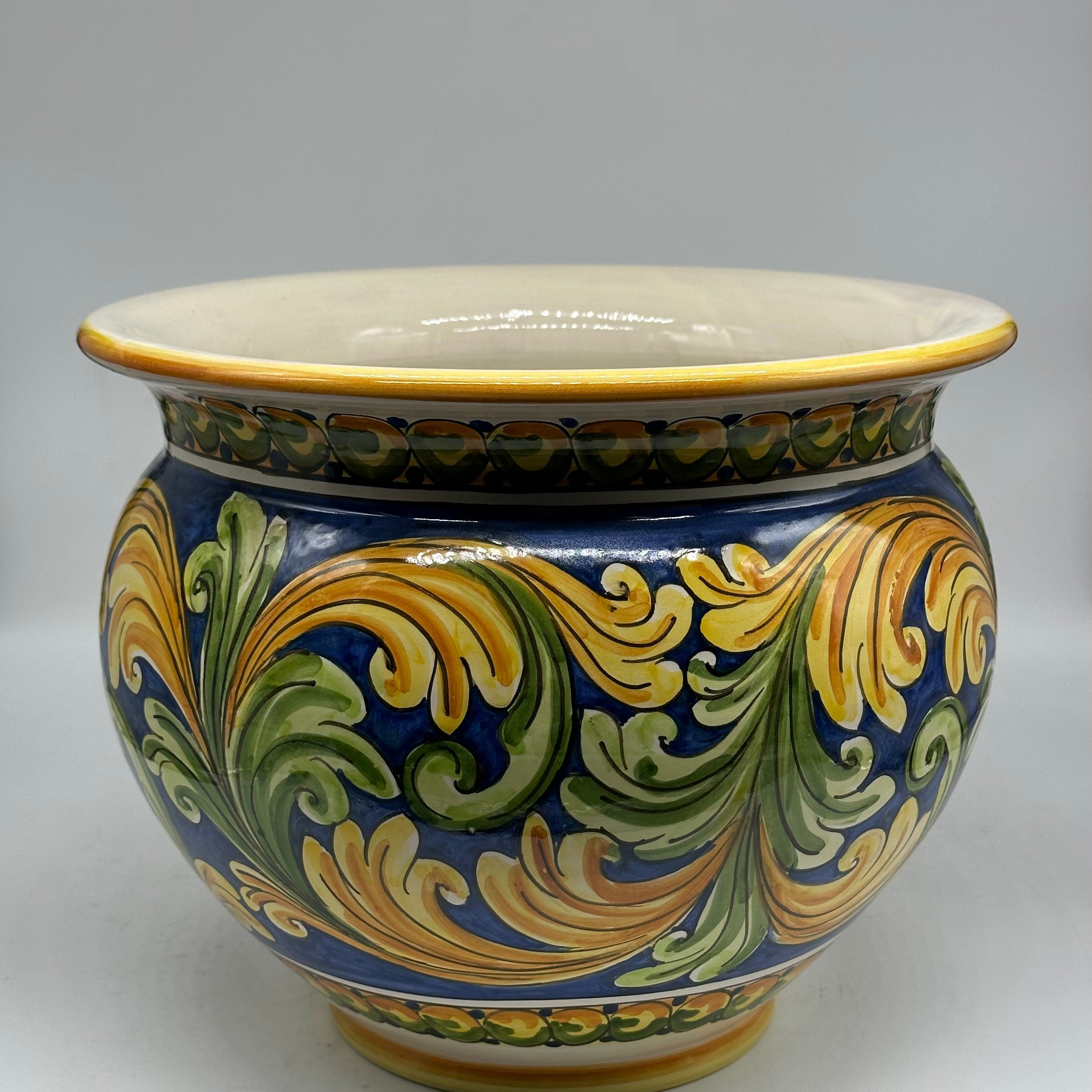 Portavaso Decorato a Mano Diametro 30cm Ceramica Caltagirone V.2 - PORTAVASO