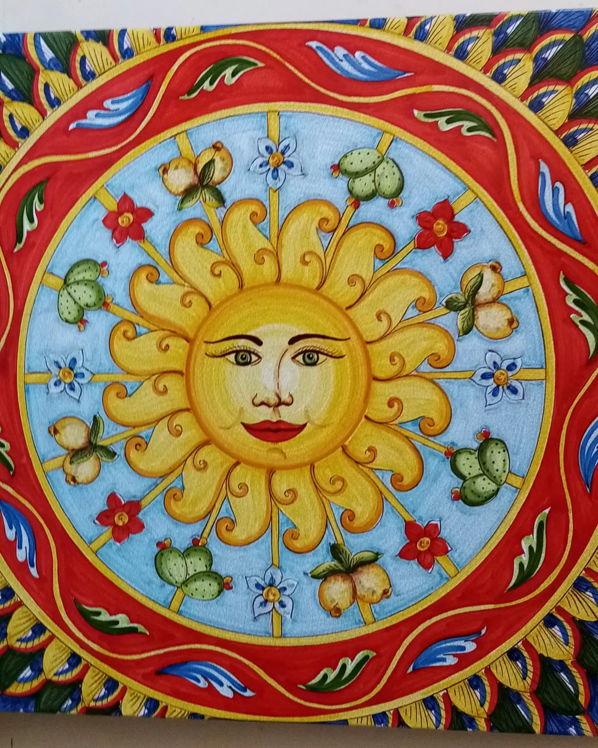 Tavolo Quadrato Sole – Pietra Lavica Decorato - TAVOLI