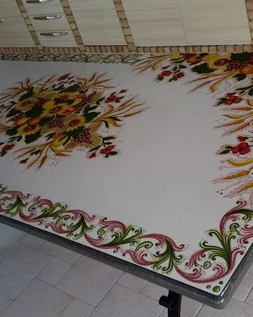 Tavolo Rettangolare Allegoria di Colori – Pietra Lavica Decorata - TAVOLI