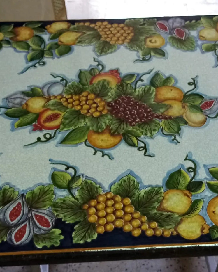 Tavolo Rettangolare Autunno – Pietra Lavica Decorata - TAVOLI