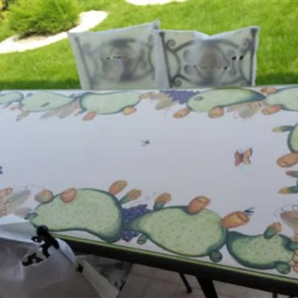 Tavolo Rettangolare Ficodindia – Pietra Lavica Decorata - TAVOLI