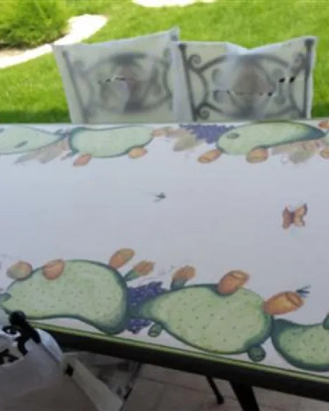 Tavolo Rettangolare Ficodindia – Pietra Lavica Decorata - TAVOLI