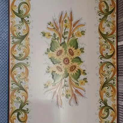 Tavolo Rettangolare Girasoli – Pietra Lavica Decorata - TAVOLI