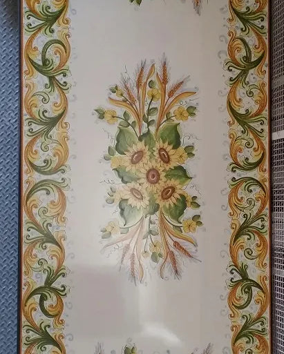 Tavolo Rettangolare Girasoli – Pietra Lavica Decorata - TAVOLI