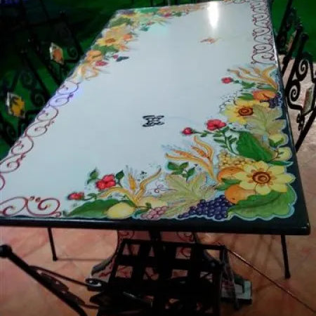 Tavolo Rettangolare Sicilia – Pietra Lavica Decorata - TAVOLI