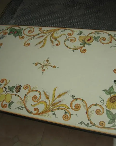 Tavolo Rettangolare Spighe – Pietra Lavica Decorata - TAVOLI