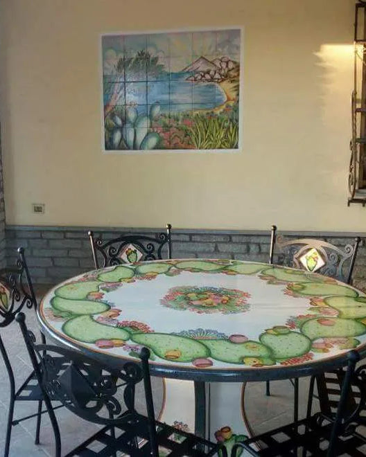 Tavolo Rotondo Ficodindia – Fascino Siciliano Naturale - TAVOLI