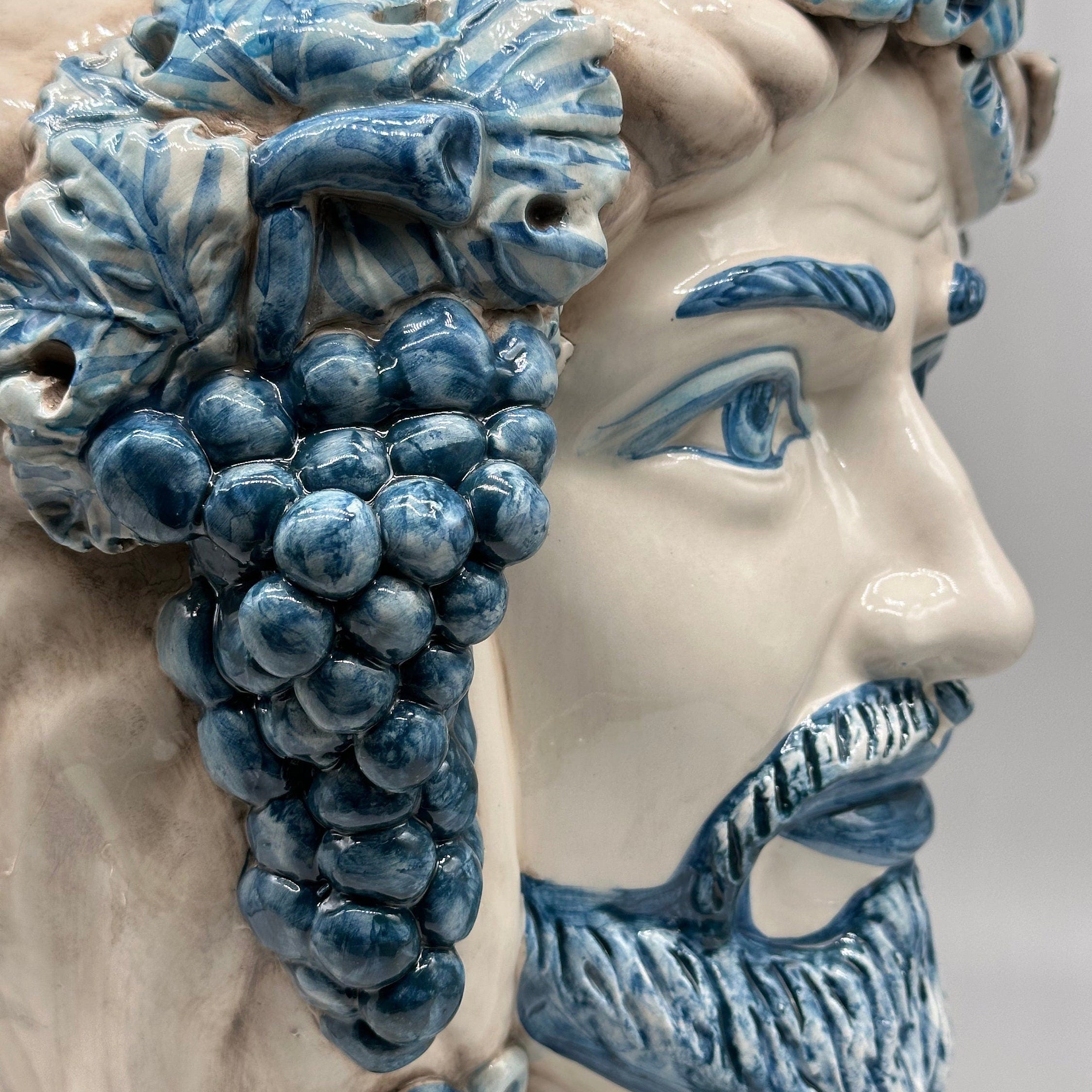 Teste di Moro Giganti Ceramica Caltagirone cm H.50 L.37 Artigianale Vella