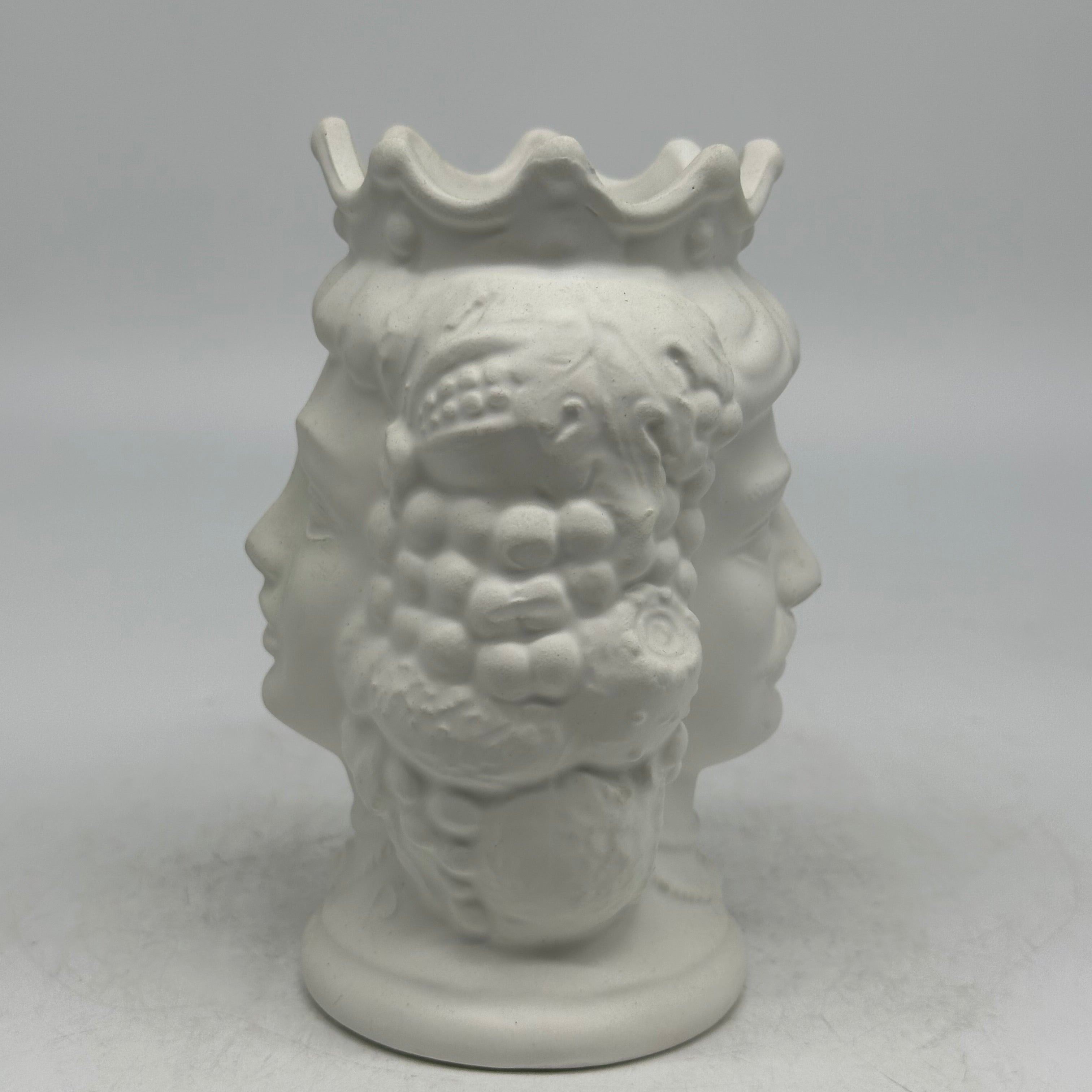 Testa di Moro Kalat Frutta Bifacciale Ceramica Caltagirone cm H.14 L.9 Artigianale VARI COLORI - TESTA DI MORO