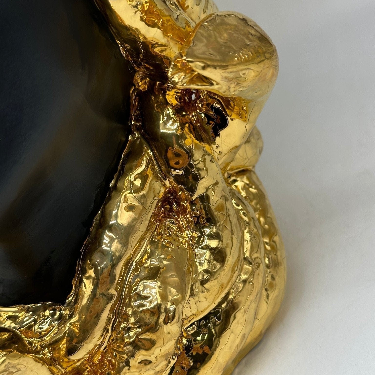 Testa Mitologica Medusa Ceramica Caltagirone cm H.38 L.25 Artigianale “GOLD EDITION” - DD CERAMICHE SICILIANE