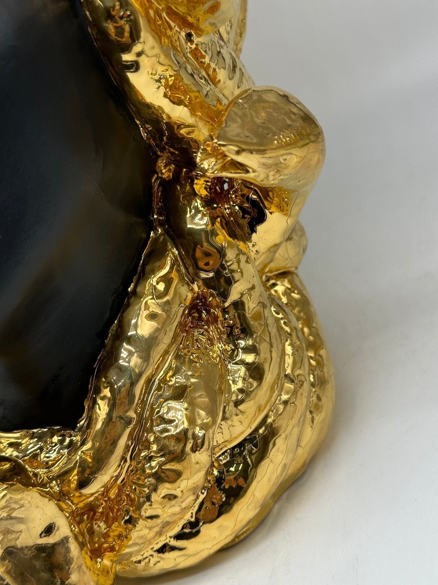 Testa Mitologica Medusa Ceramica Caltagirone cm H.38 L.25 Artigianale “GOLD EDITION” - DD CERAMICHE SICILIANE