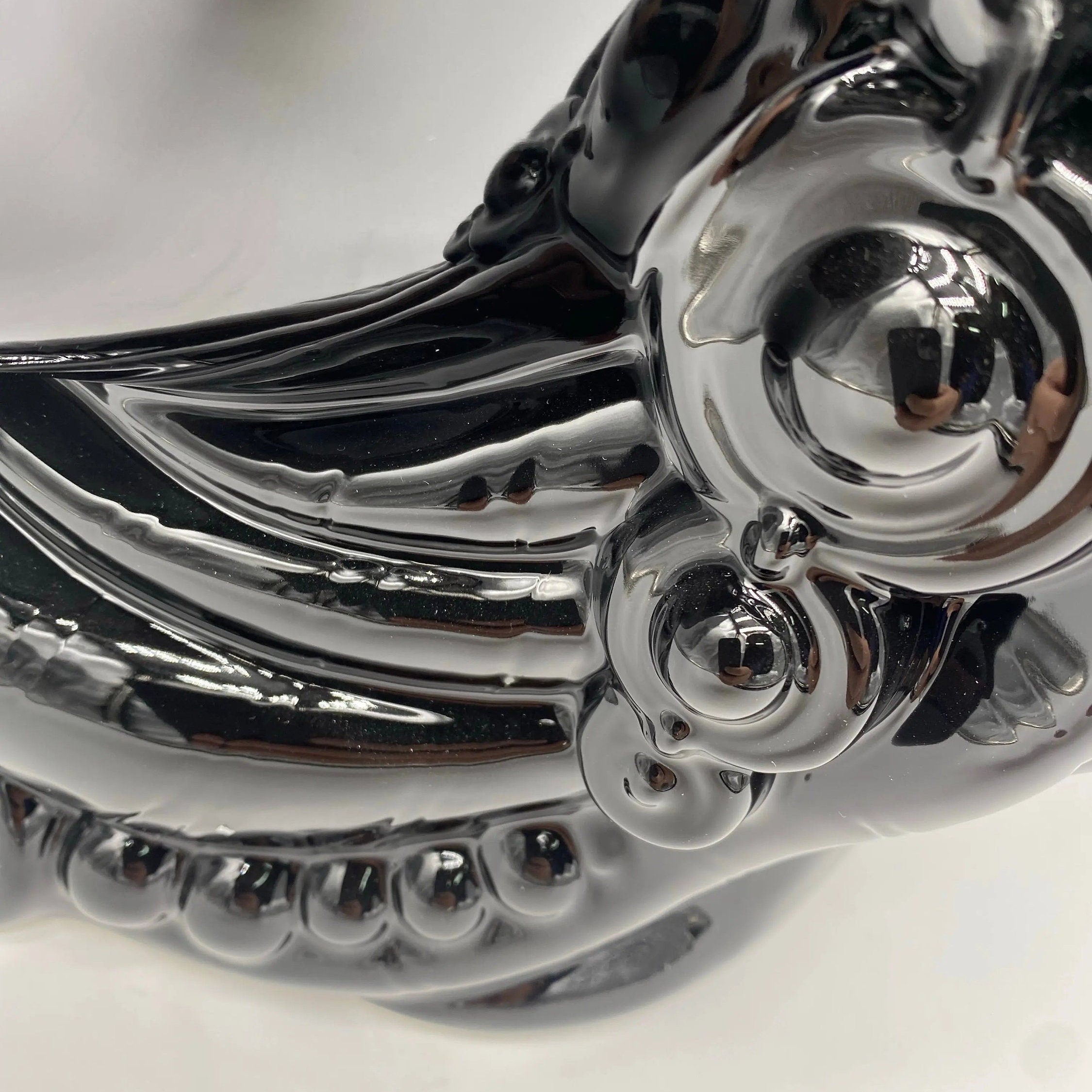 Teste di Moro Afro Ceramica Caltagirone cm H.37 L.24 Artigianale Nero Lucido DD CERAMICHE SICILIANE