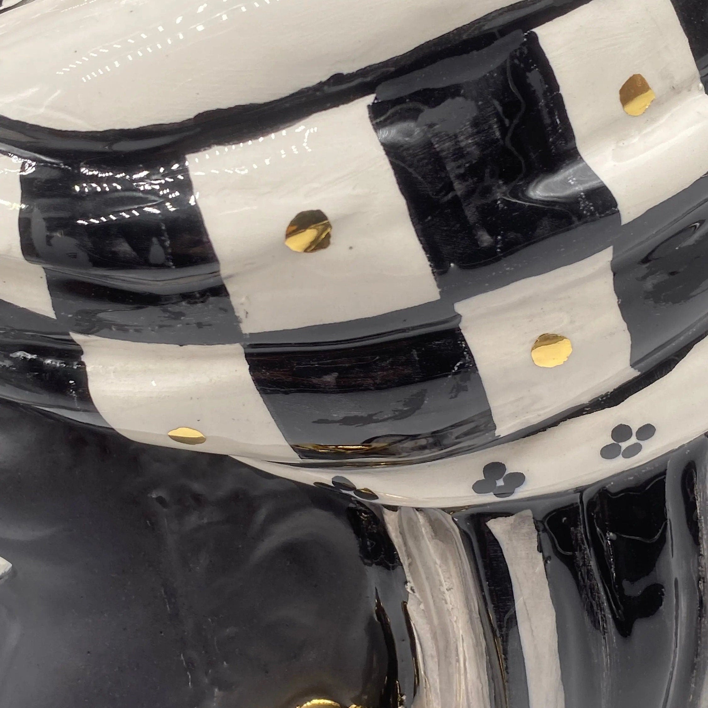 Teste di Moro Anubi Ceramica Caltagirone cm H.29 L.20 Artigianale Decoro n.1 DD CERAMICHE SICILIANE