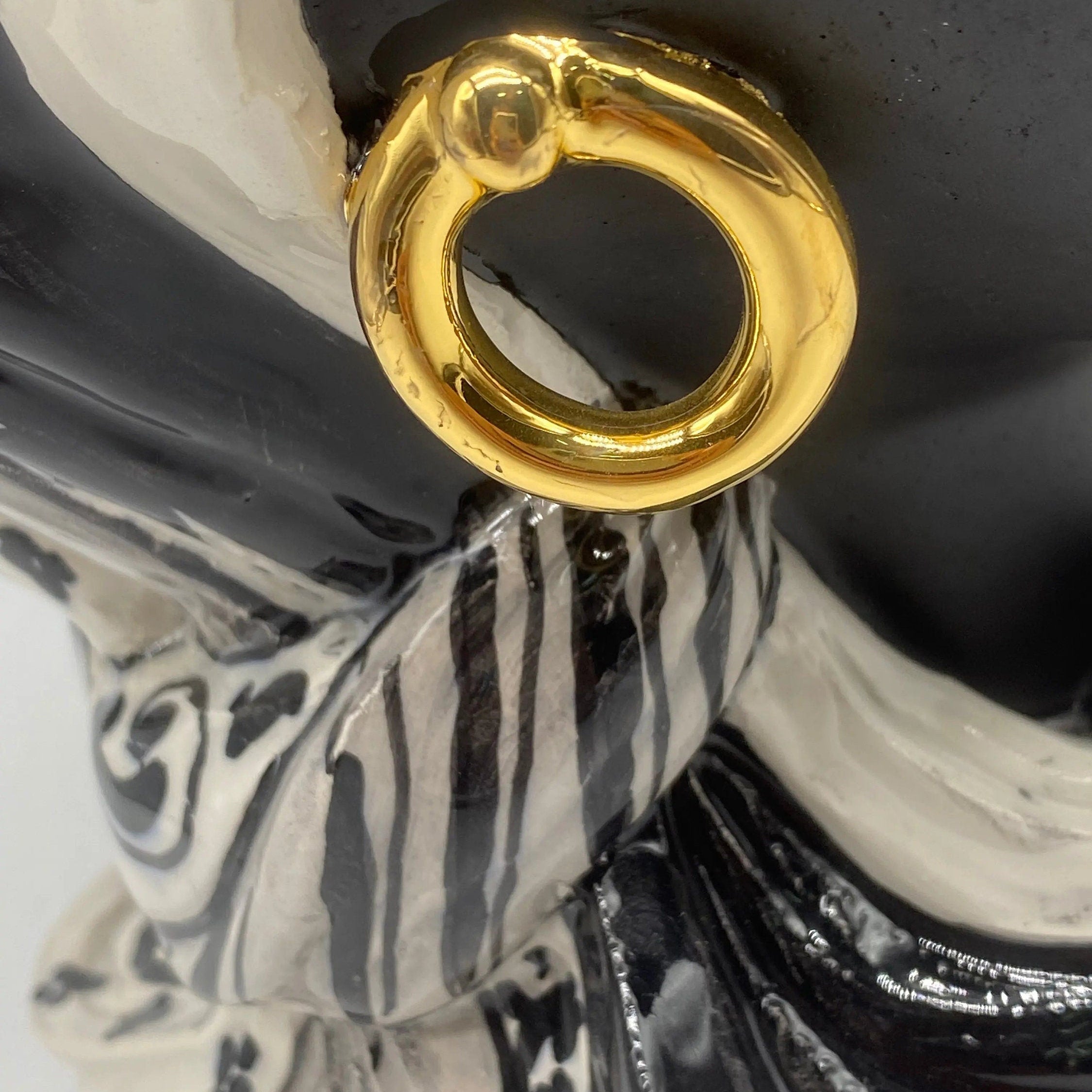 Teste di Moro Anubi Ceramica Caltagirone cm H.29 L.20 Artigianale Decoro n.1 DD CERAMICHE SICILIANE