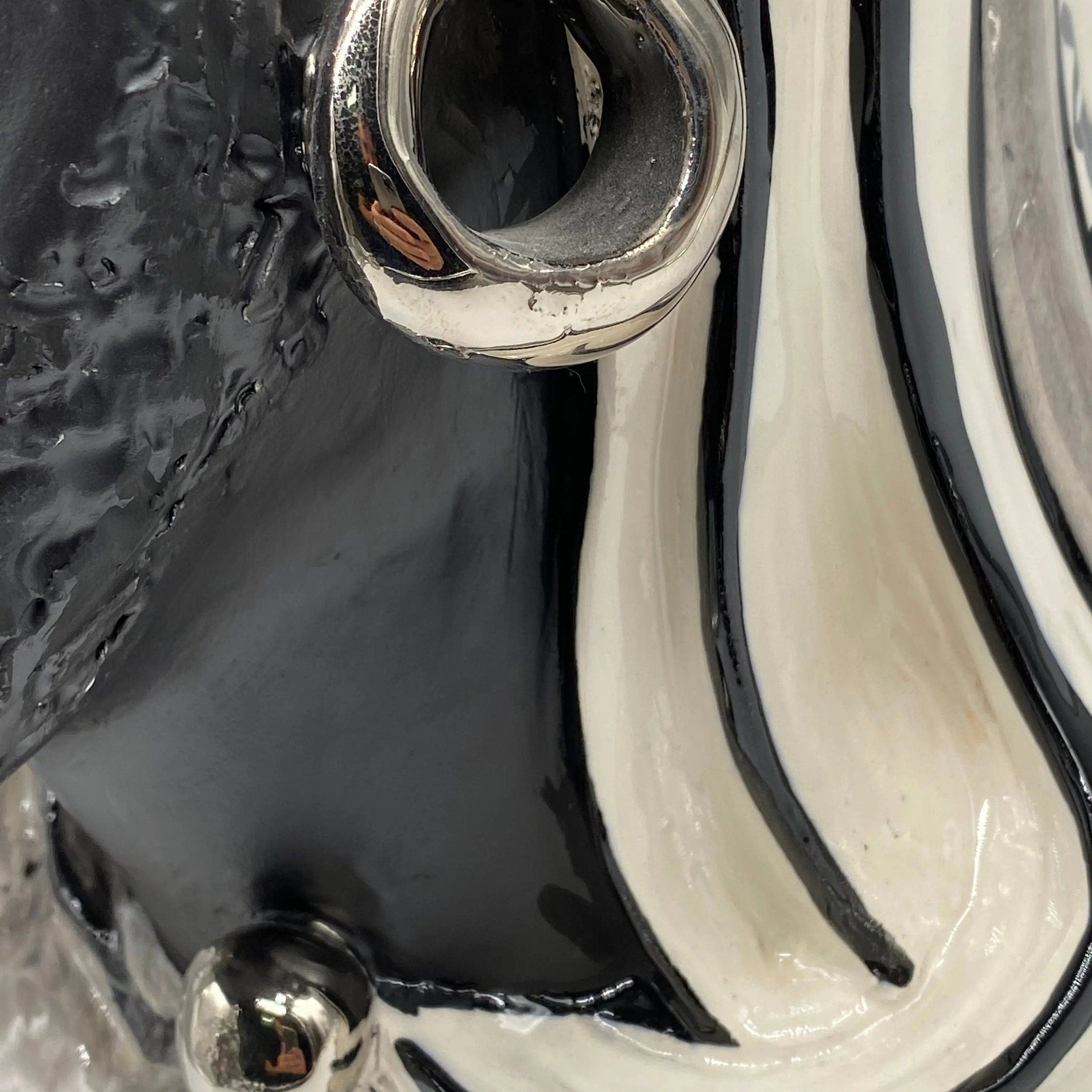 Teste di Moro Anubi Ceramica Caltagirone cm H.40 L.25 Artigianale Decoro n.1 DD CERAMICHE SICILIANE