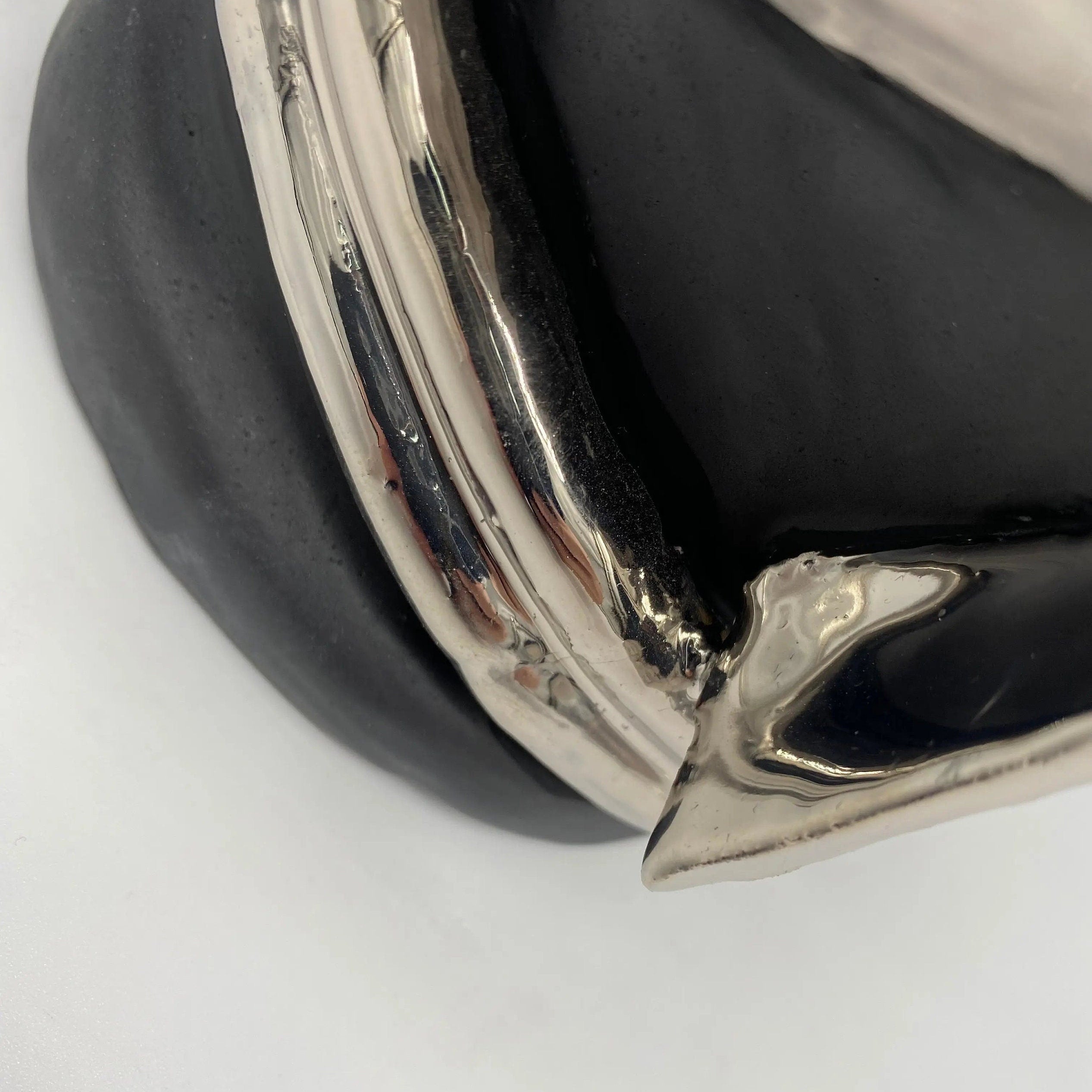 Teste di Moro Atena Ceramica Caltagirone cm H.24 L.18 Artigianale Grigio Nero Platino DD CERAMICHE SICILIANE