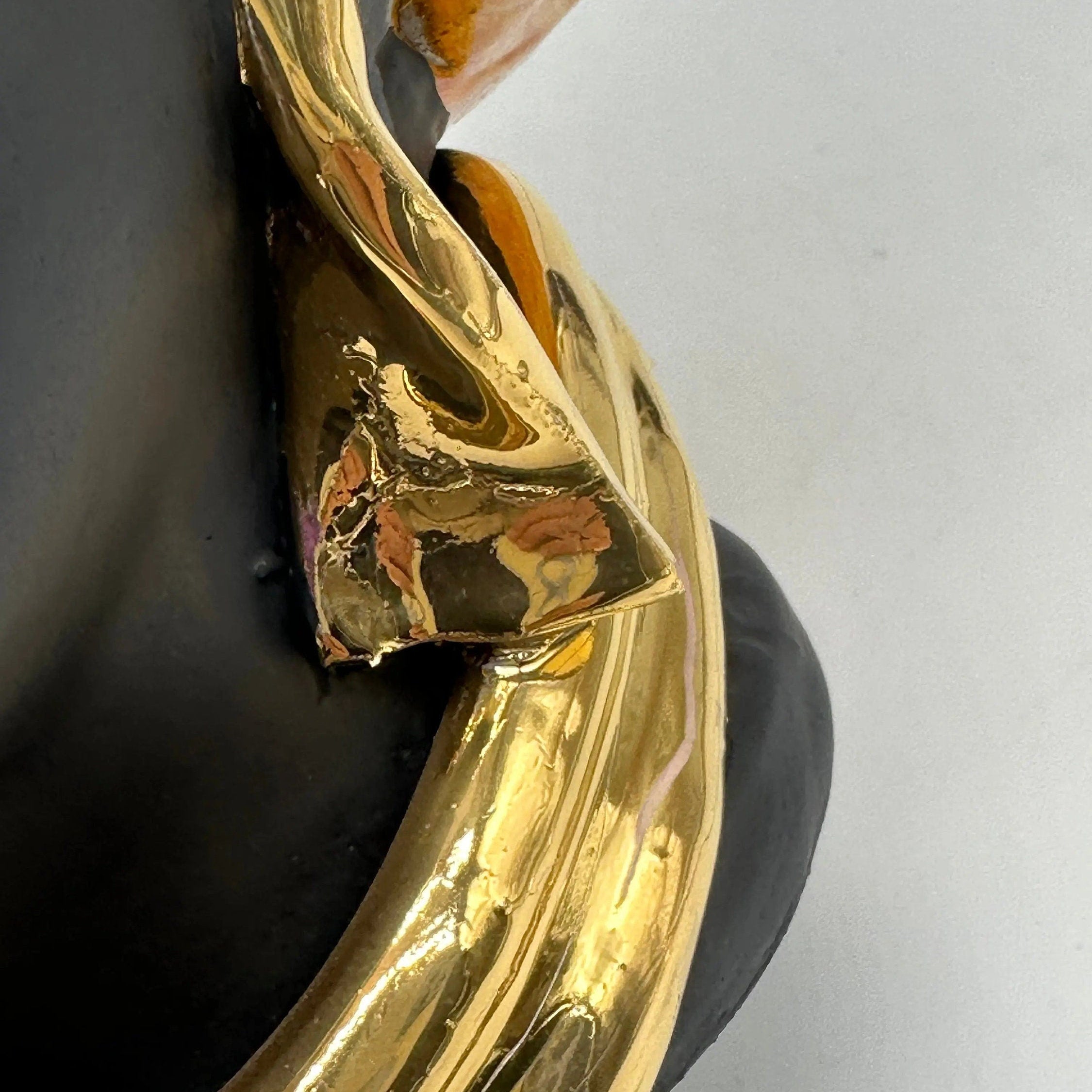 Teste di Moro Atena Ceramica Caltagirone cm H.24 L.18 Artigianale Ocra Verde Nero Oro DD CERAMICHE SICILIANE