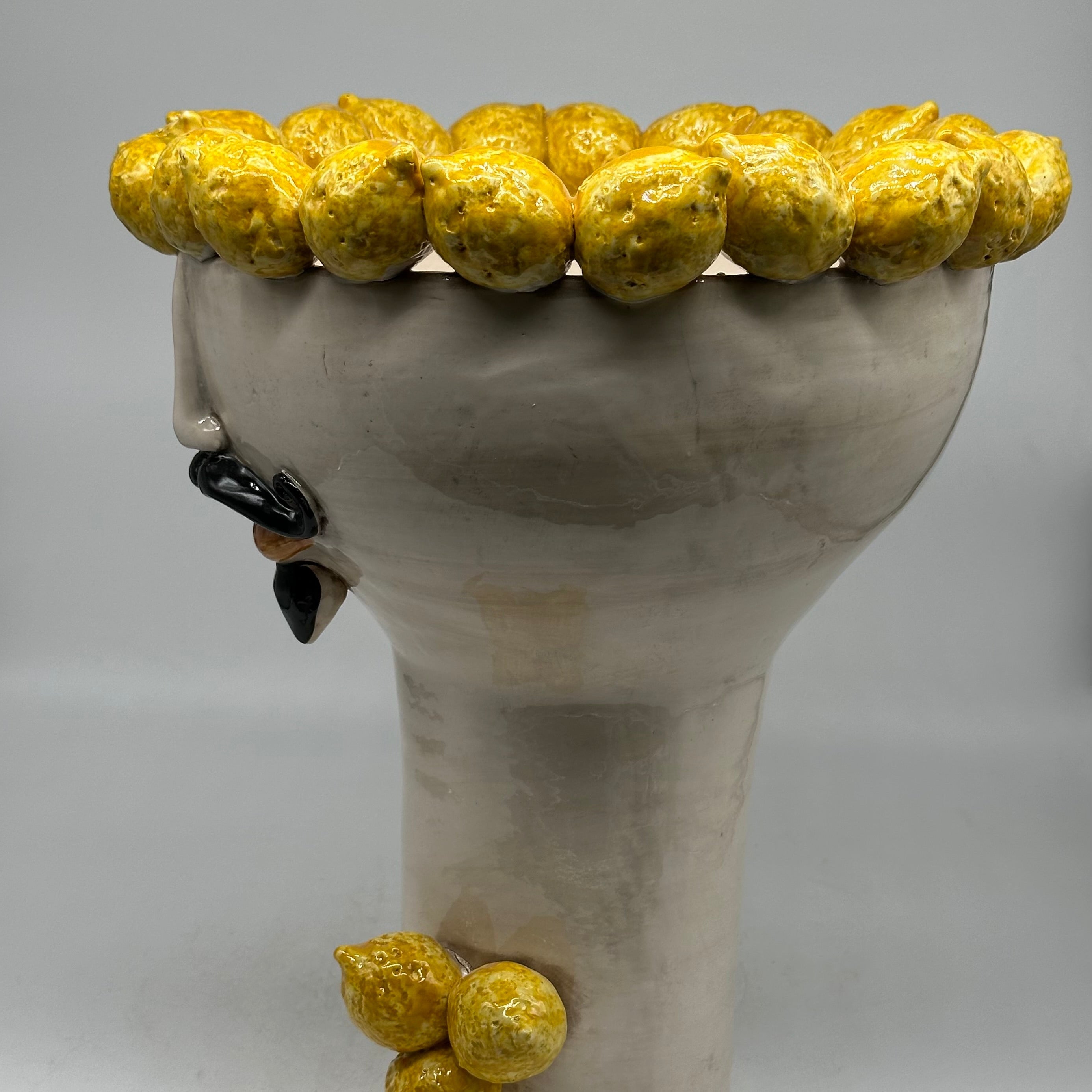 Teste di Moro Citrus Ceramica Caltagirone cm H.35 L.28 Artigianale - TESTE DI MORO