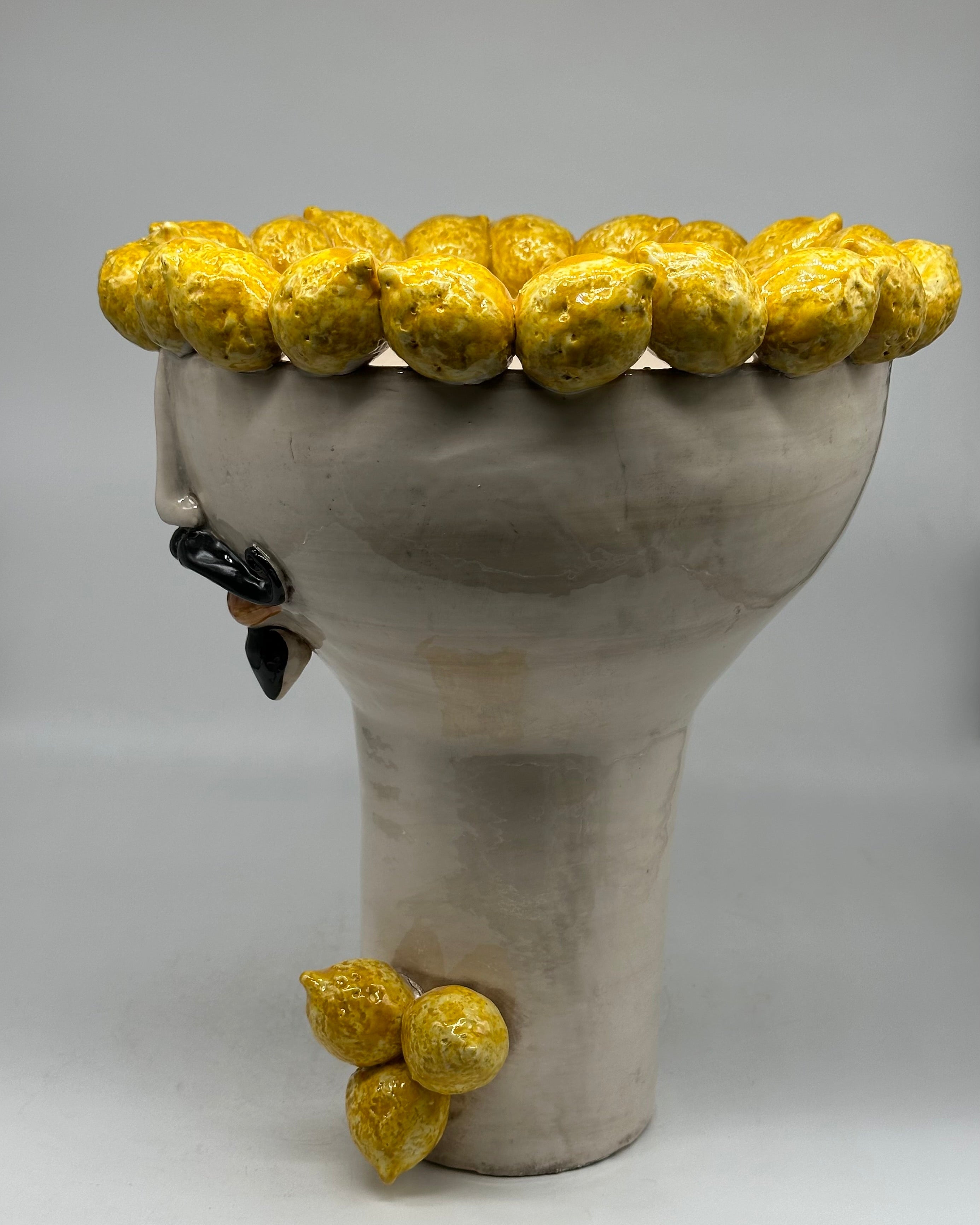 Teste di Moro Citrus Ceramica Caltagirone cm H.35 L.28 Artigianale - TESTE DI MORO