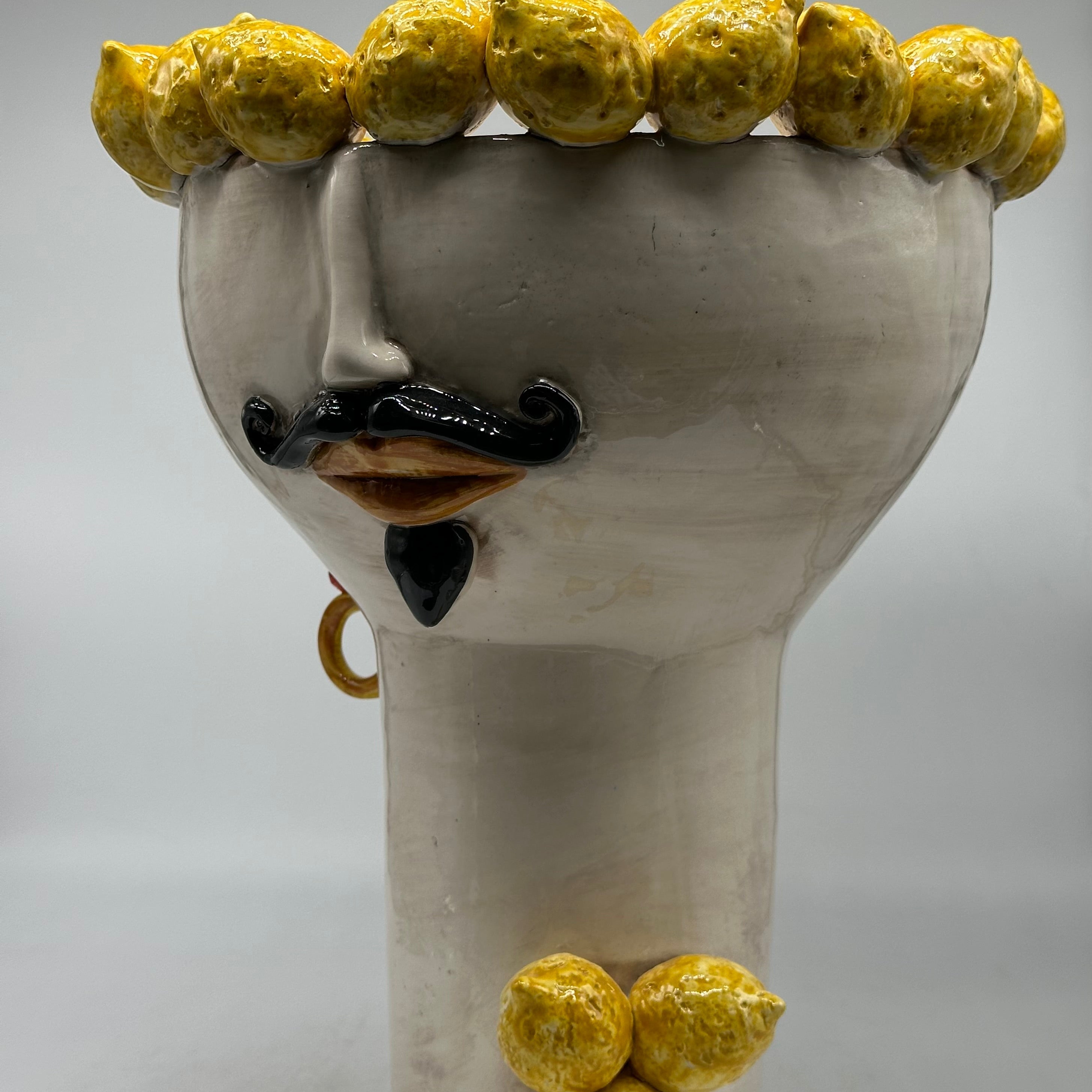 Teste di Moro Citrus Ceramica Caltagirone cm H.35 L.28 Artigianale - TESTE DI MORO