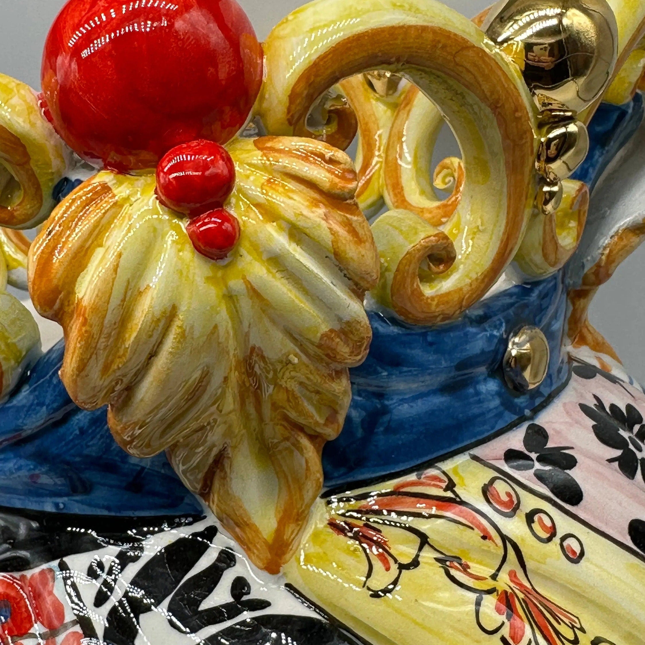 Teste di Moro Diana “Carretto” Ceramica Caltagirone cm H.40 L.25 Artigianale DD CERAMICHE SICILIANE