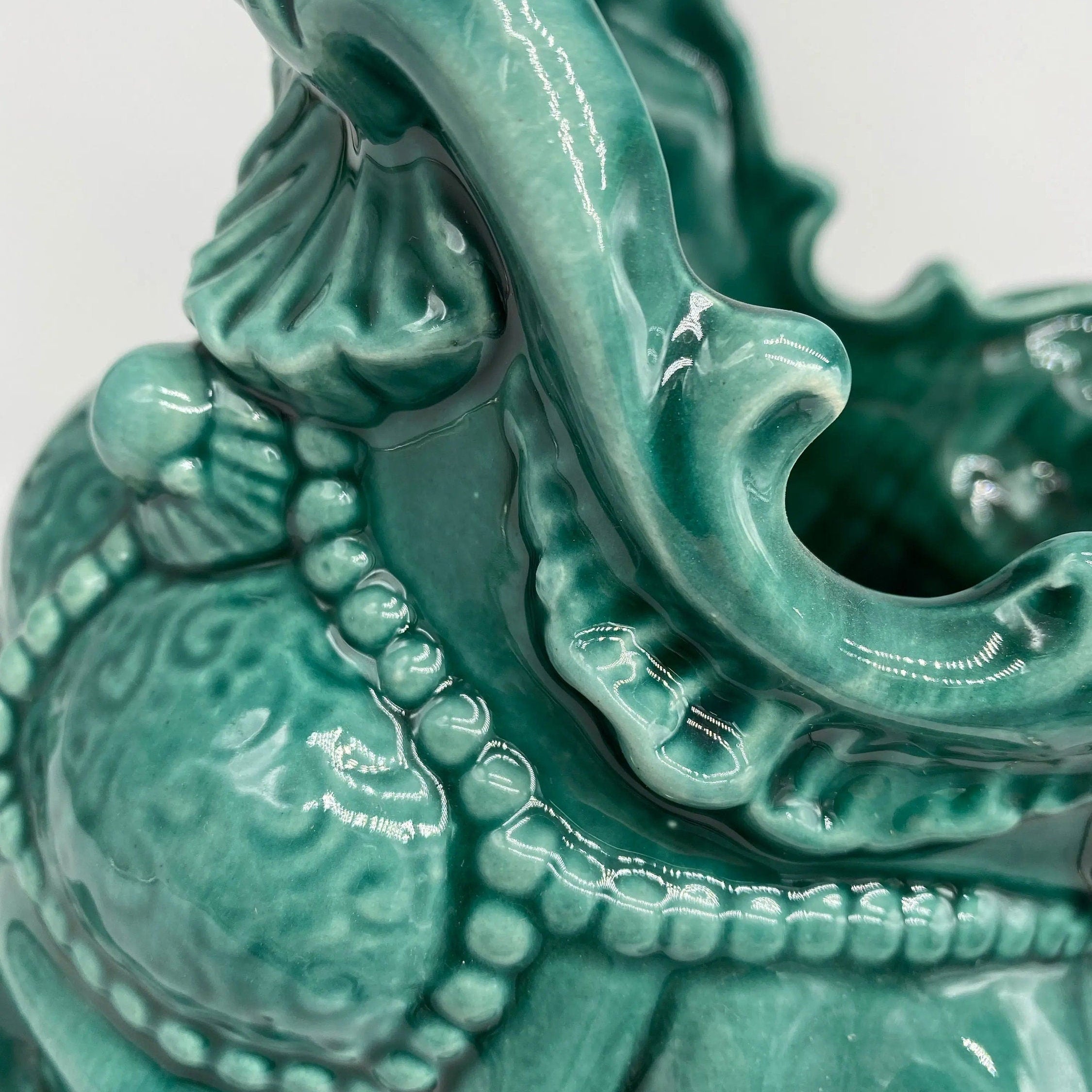 Teste di Moro Emiro Ceramica Caltagirone cm H.30 L.18 Artigianale Verde DD CERAMICHE SICILIANE