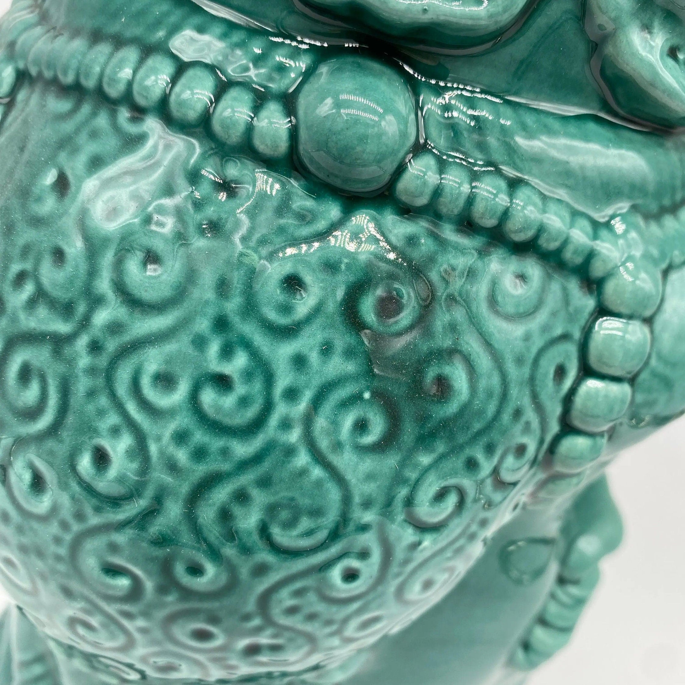 Teste di Moro Emiro Ceramica Caltagirone cm H.30 L.18 Artigianale Verde DD CERAMICHE SICILIANE