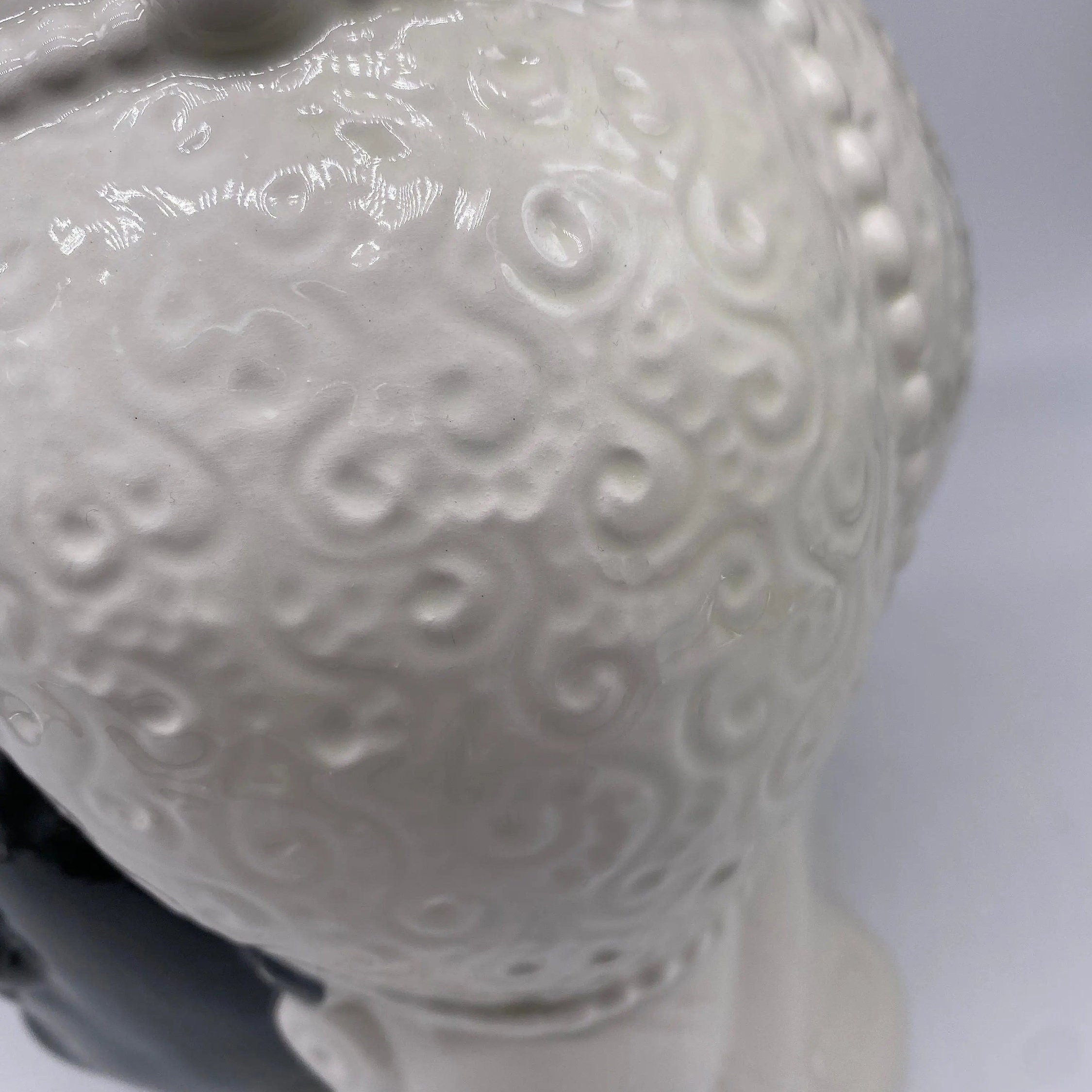 Teste di Moro Emiro Ceramica Caltagirone cm H.30 L.18 Artigianale Bianco Nero DD CERAMICHE SICILIANE