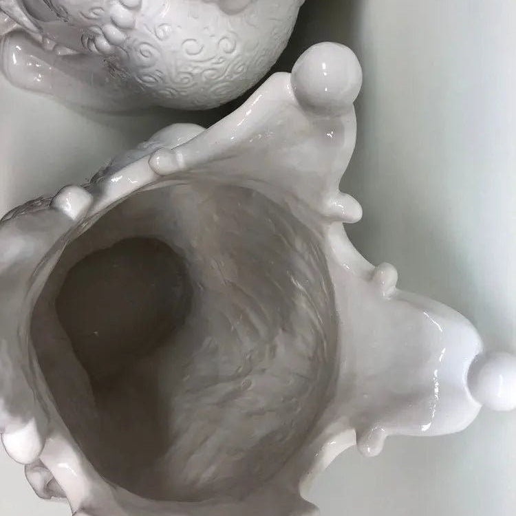 Teste di Moro Emiro Ceramica Caltagirone cm H.45 L.29 Artigianale Bianco DD CERAMICHE SICILIANE