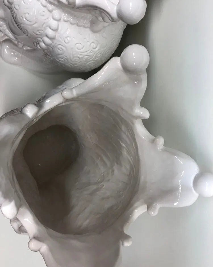 Teste di Moro Emiro Ceramica Caltagirone cm H.45 L.29 Artigianale Bianco DD CERAMICHE SICILIANE