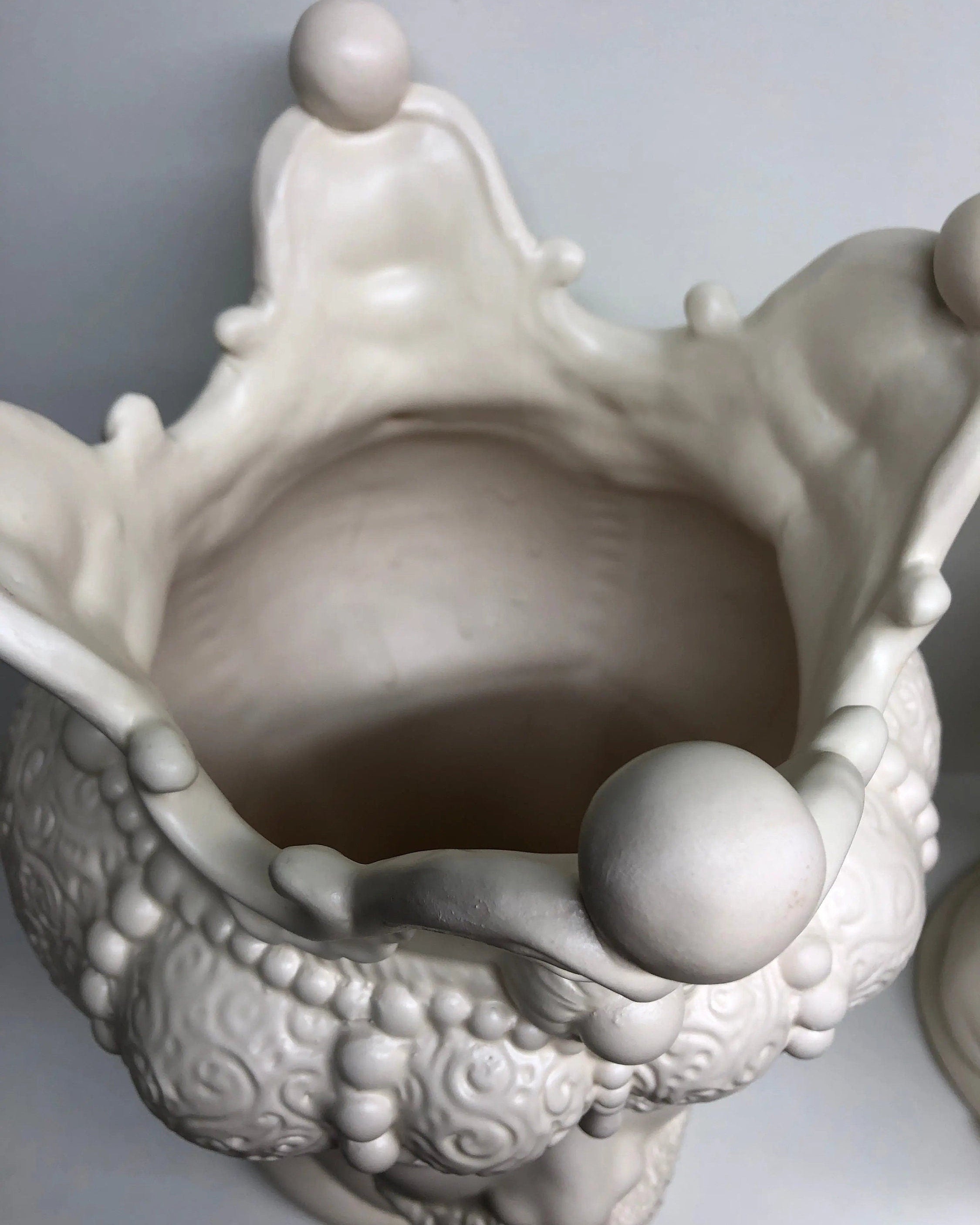 Teste di Moro Emiro Ceramica Caltagirone cm H.45 L.29 Artigianale Bianco Opaco DD CERAMICHE SICILIANE