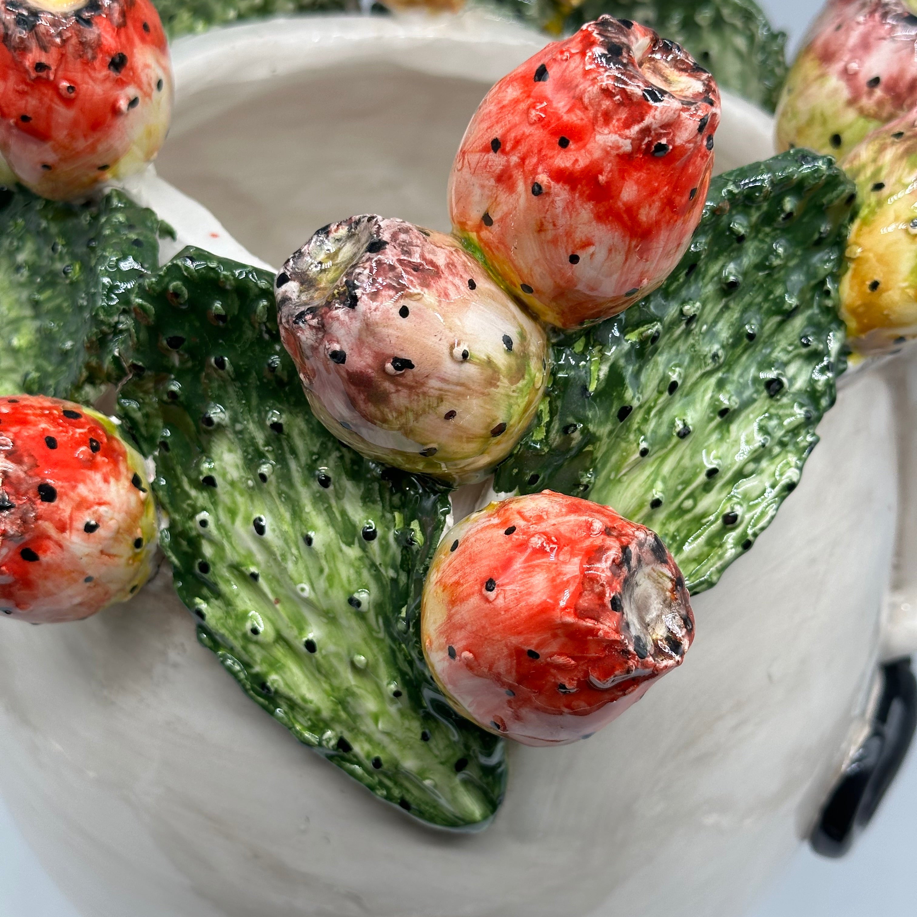 Teste di Moro Ficus Ceramica Caltagirone cm H.38 L.26 Artigianale - TESTE DI MORO