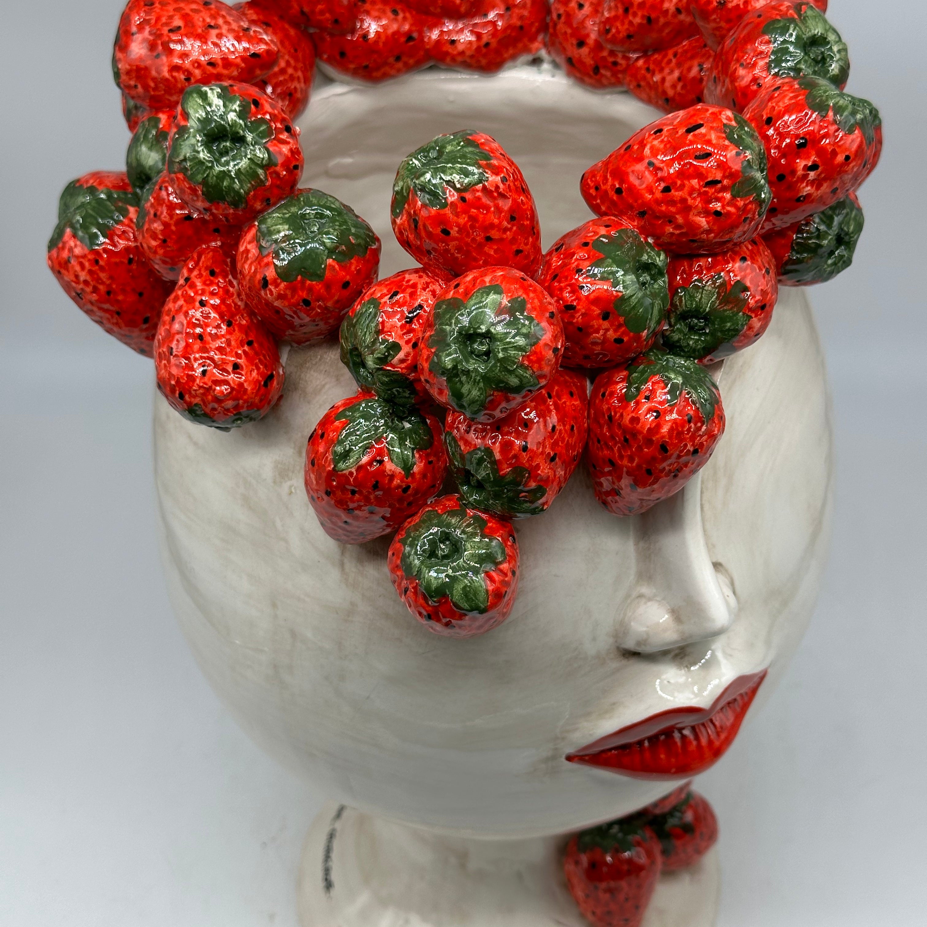 Teste di Moro Fresa Ceramica Caltagirone cm H.38 L.26 Artigianale - TESTE DI MORO