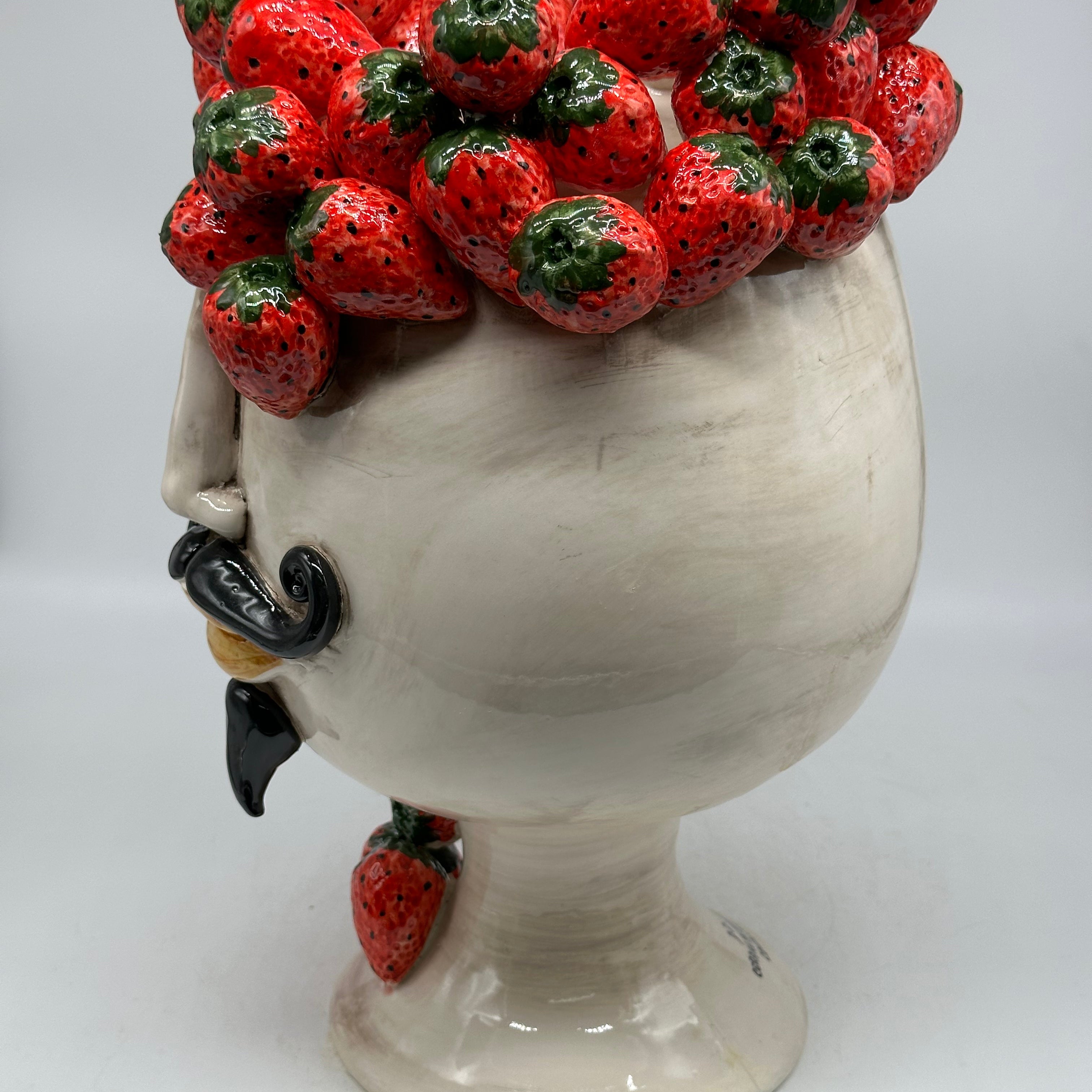 Teste di Moro Fresa Ceramica Caltagirone cm H.38 L.26 Artigianale - TESTE DI MORO