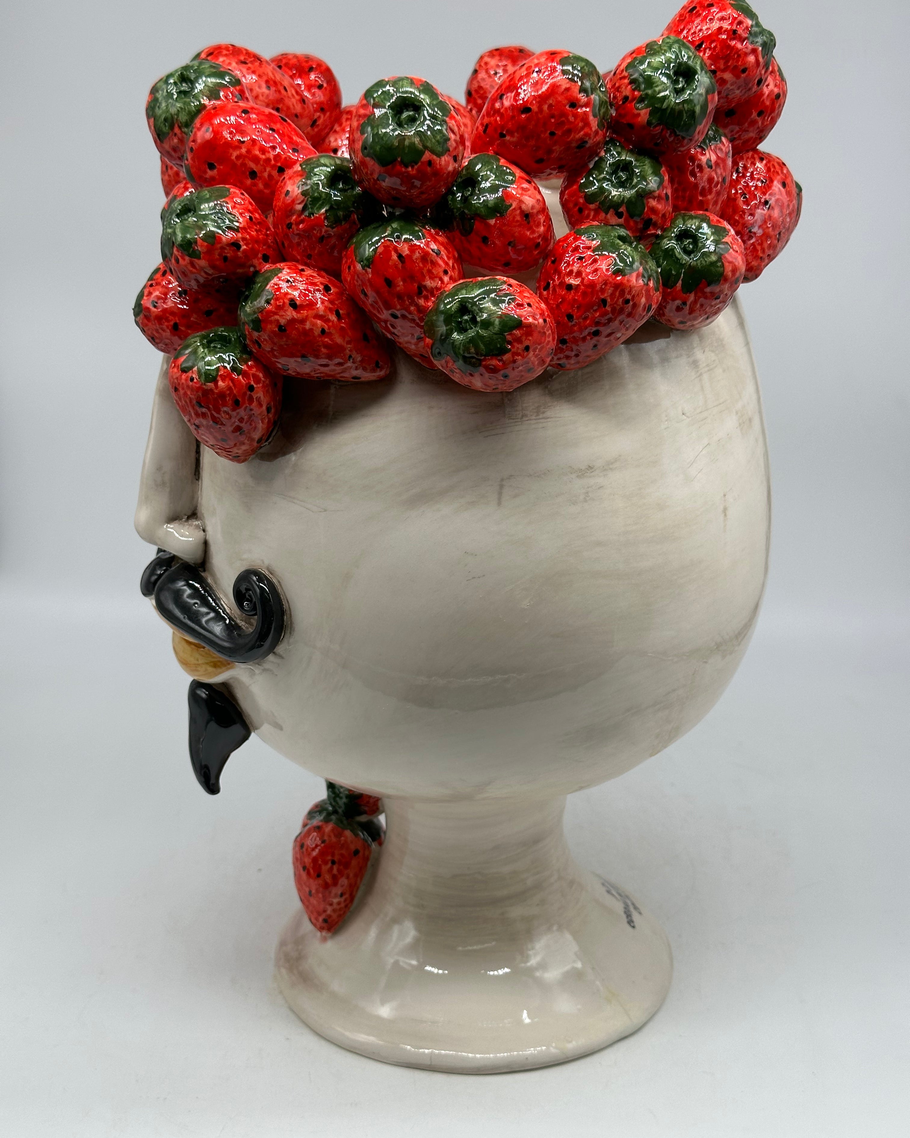 Teste di Moro Fresa Ceramica Caltagirone cm H.38 L.26 Artigianale - TESTE DI MORO