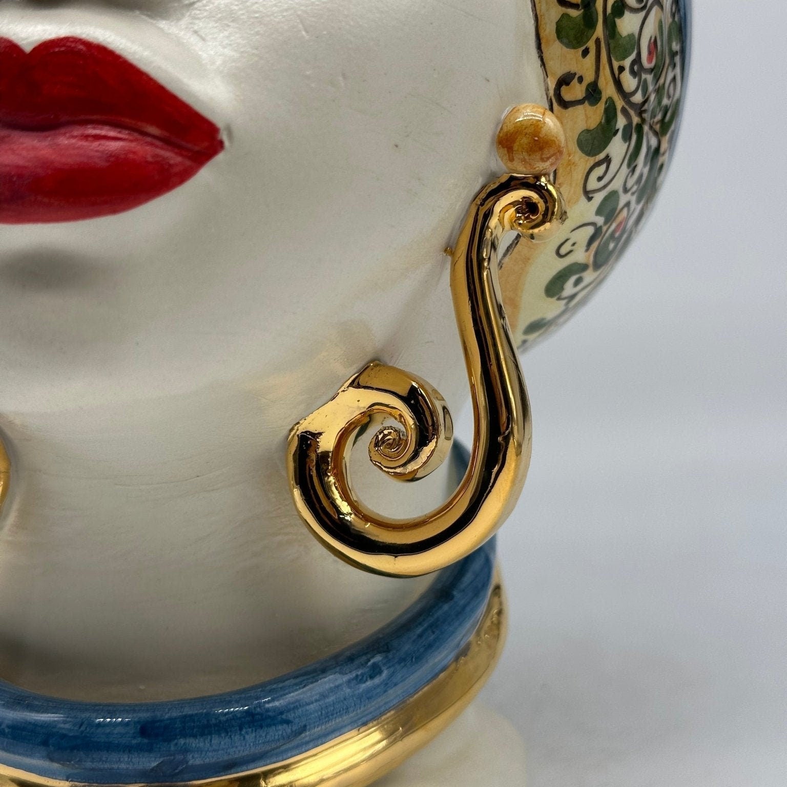 Teste di Moro Horus Ceramica Caltagirone cm H.30 L.18 Artigianale Decorazione “Carretto2” - DD CERAMICHE SICILIANE