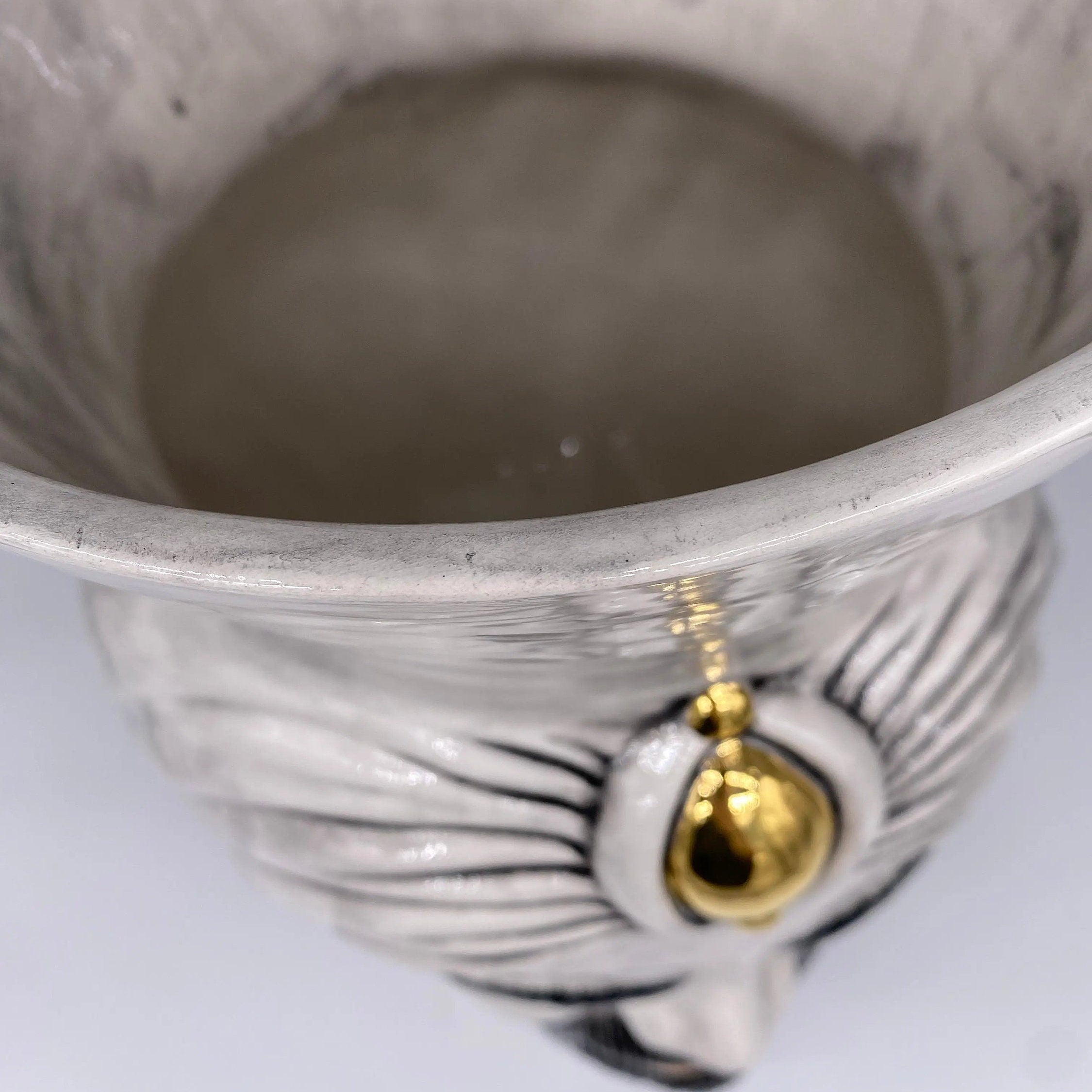 Teste di Moro Iris Ceramica Caltagirone cm H.40 L.23 Artigianale Ghiaccio Oro Zecchino DD CERAMICHE SICILIANE