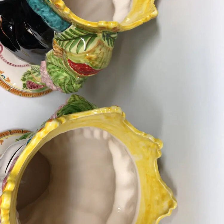 Teste di Moro Kalat Frutta Ceramica Caltagirone cm H.45 L.29 Artigianale DD CERAMICHE SICILIANE