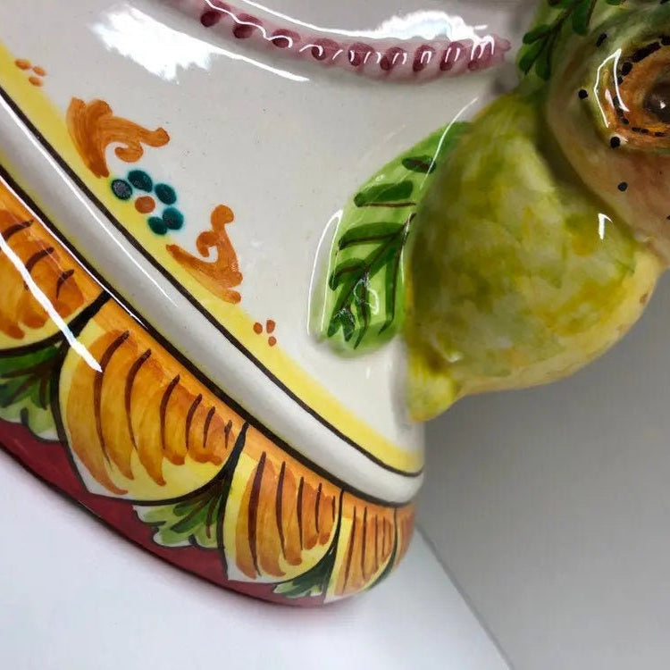 Teste di Moro Kalat Frutta Ceramica Caltagirone cm H.45 L.29 Artigianale DD CERAMICHE SICILIANE