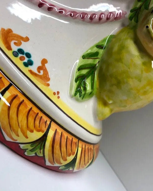 Teste di Moro Kalat Frutta Ceramica Caltagirone cm H.45 L.29 Artigianale DD CERAMICHE SICILIANE