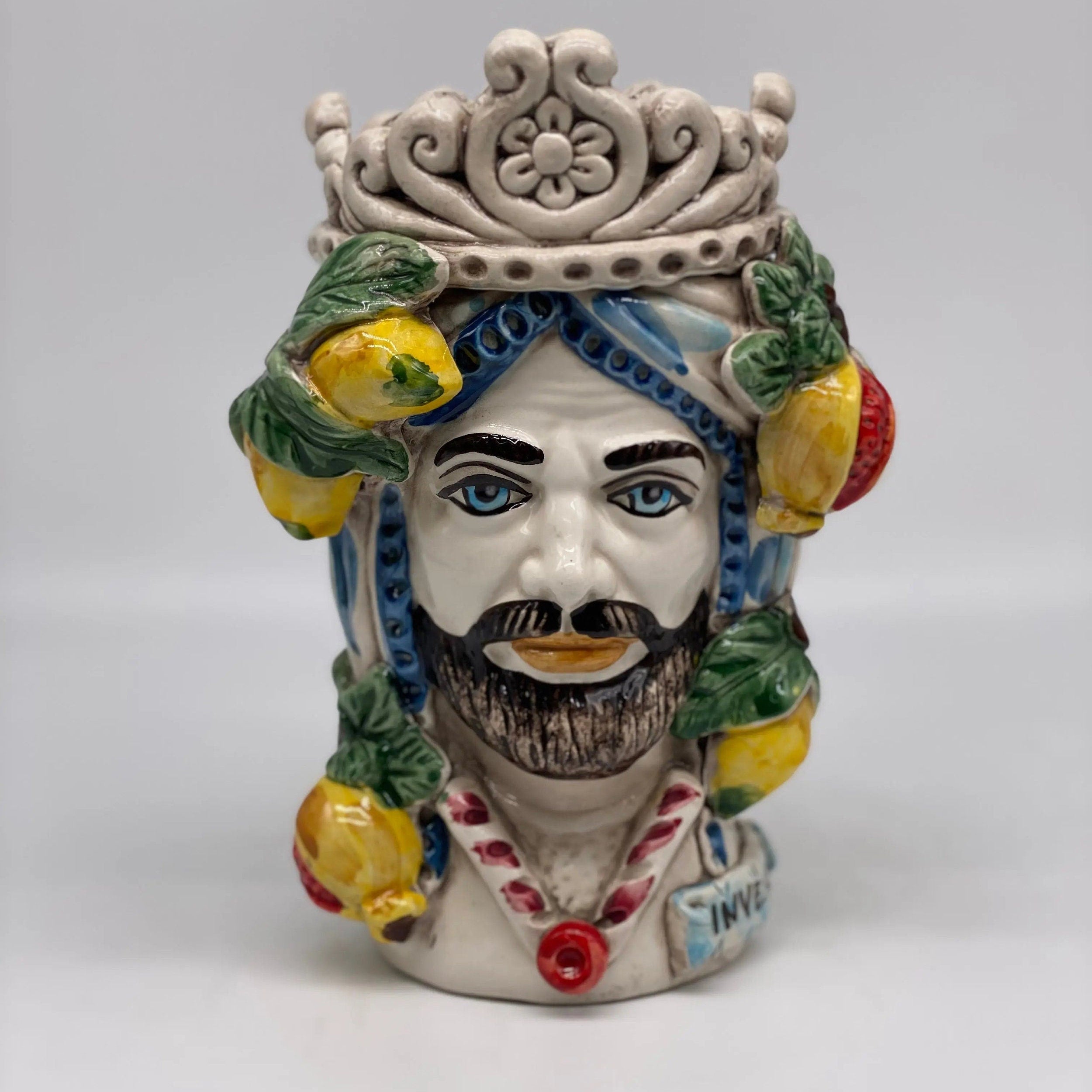 Teste di Moro Linea "4 stagioni" Ceramica Caltagirone cm H.20 L.15 Artigianale DD CERAMICHE SICILIANE