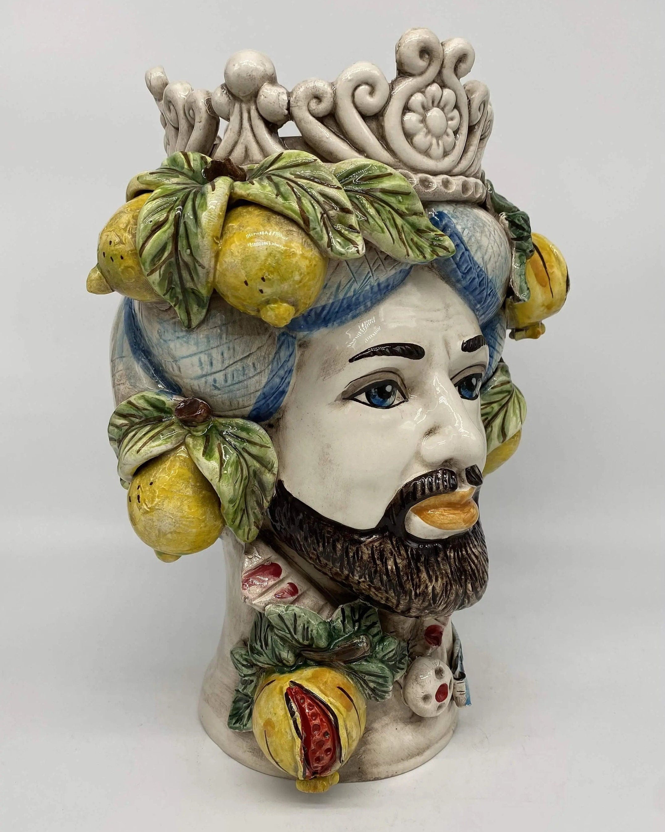 Teste di Moro Linea "4 stagioni" Ceramica Caltagirone cm H.30 L.20 Artigianale DD CERAMICHE SICILIANE