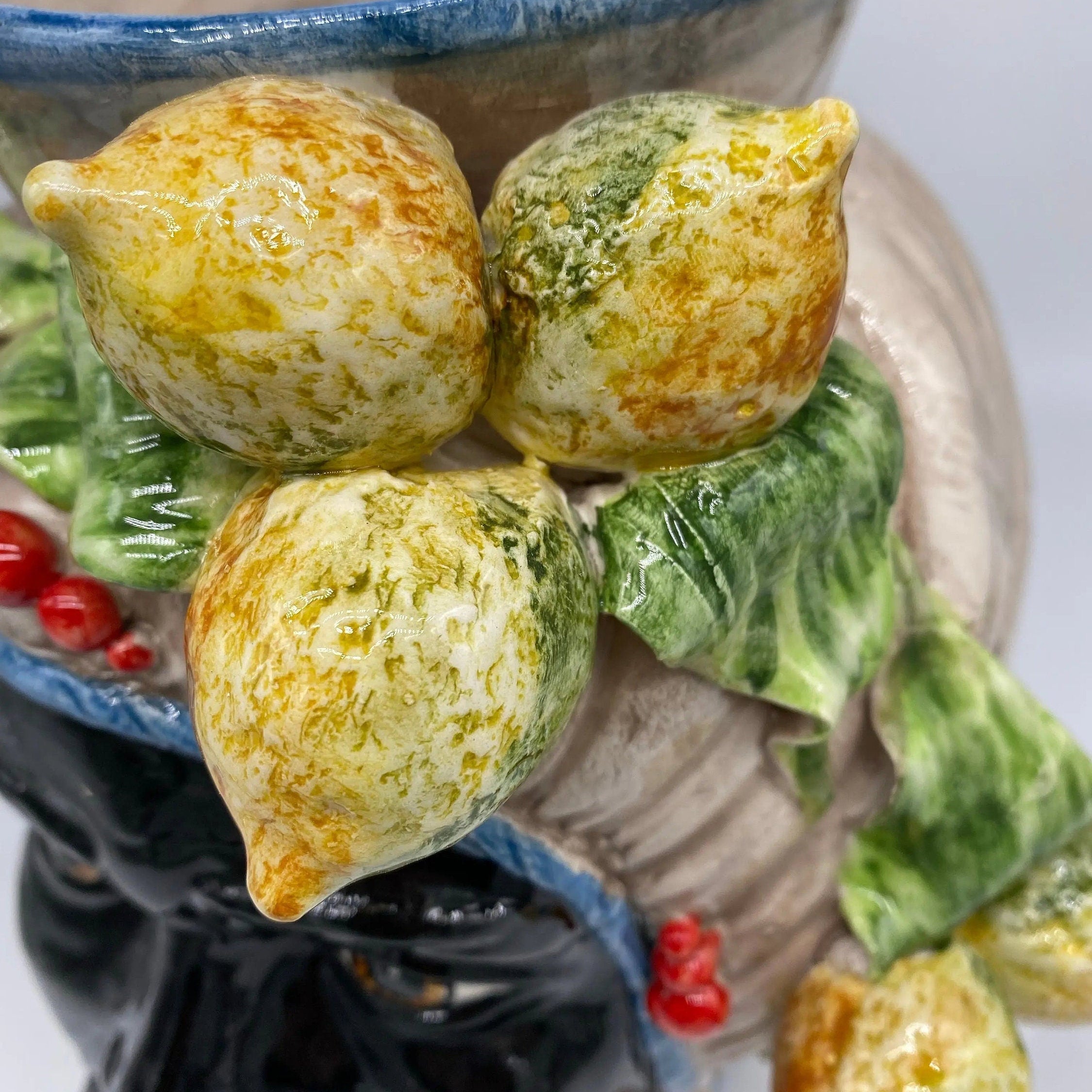 Teste di Moro Mediterraneo Colorata Ceramica Caltagirone cm H.29 L.22 Artigianale DD CERAMICHE SICILIANE