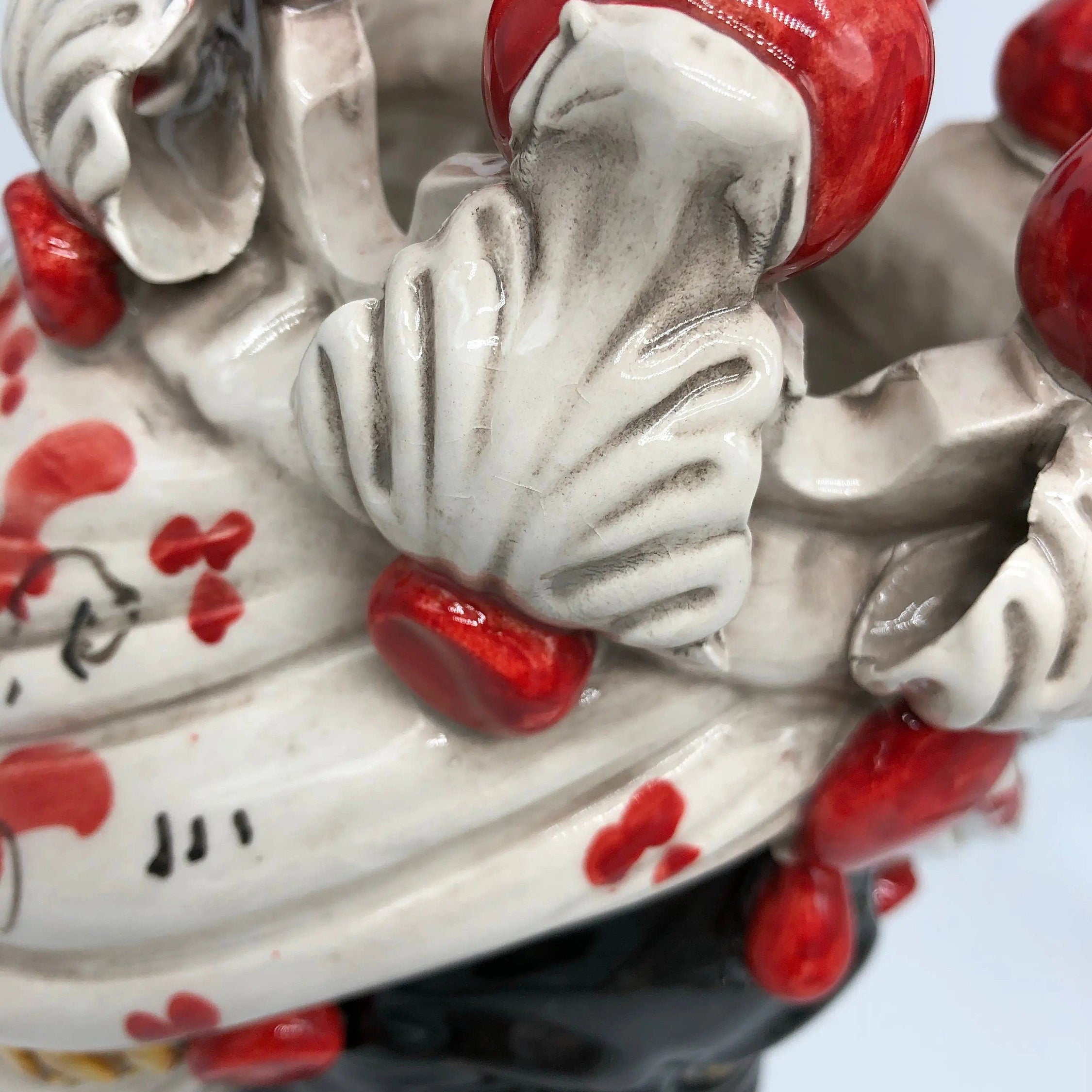 Teste di Moro Seicento Ceramica Caltagirone cm H.30 L.20 Artigianale Rosso DD CERAMICHE SICILIANE