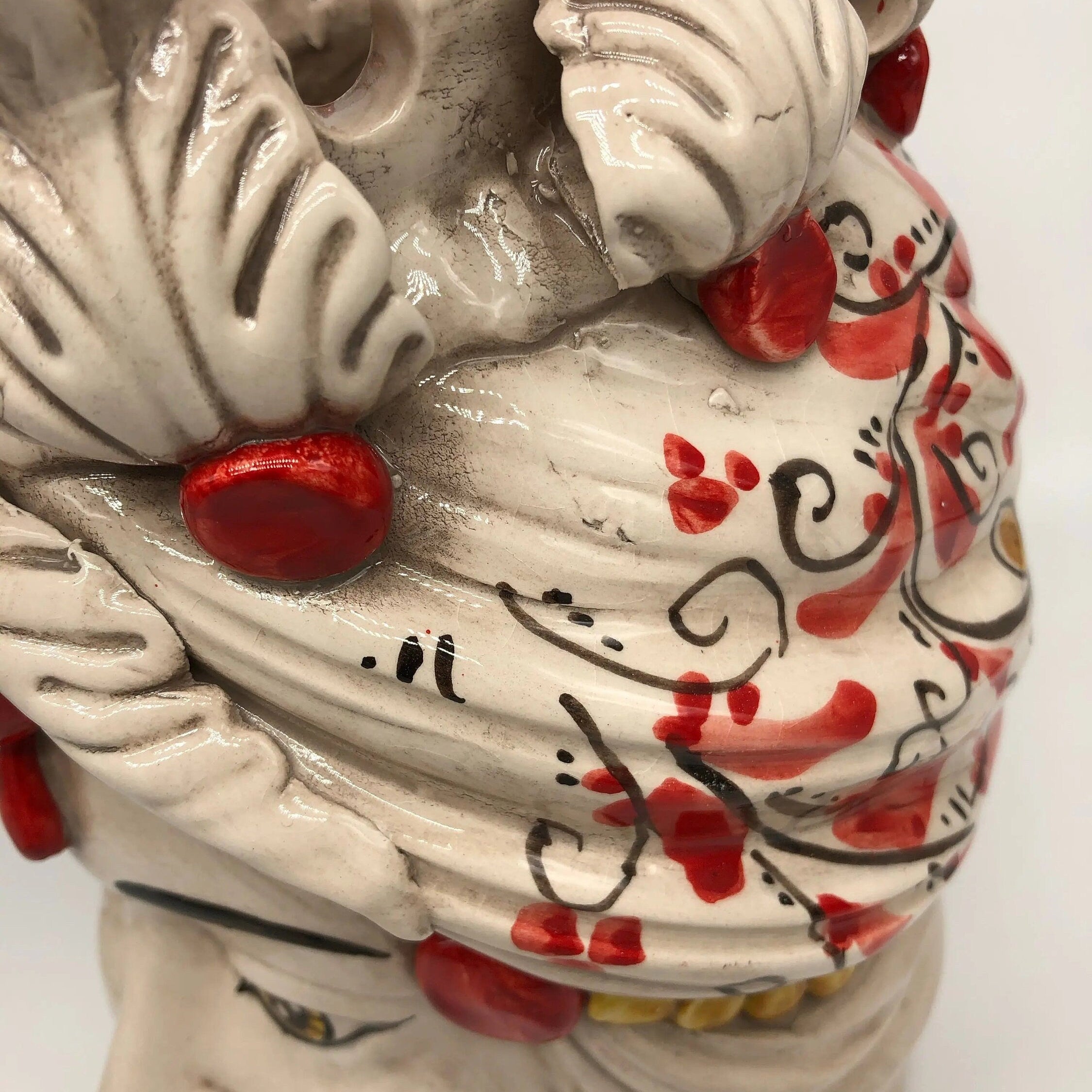 Teste di Moro Seicento Ceramica Caltagirone cm H.30 L.20 Artigianale Rosso DD CERAMICHE SICILIANE