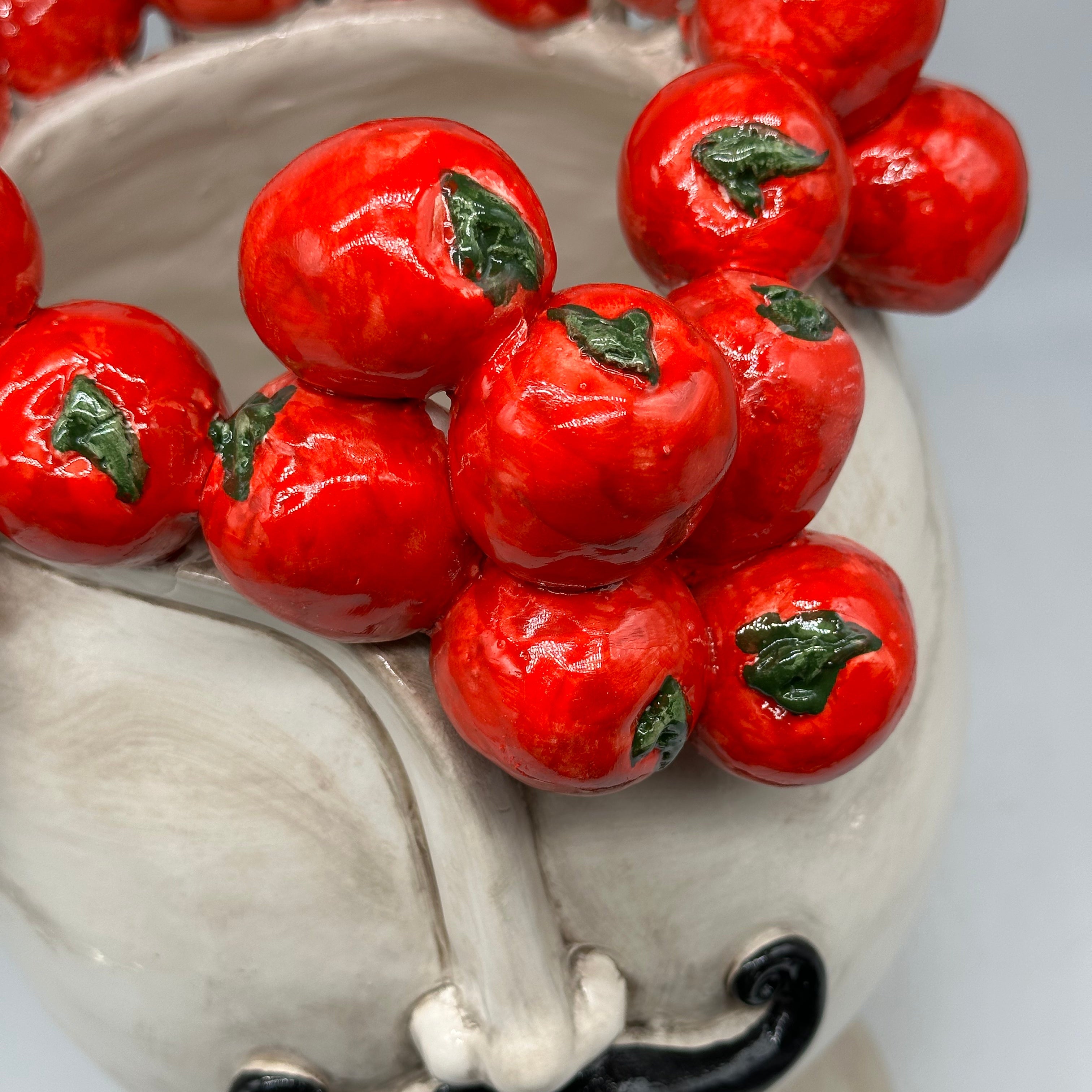 Teste di Moro Tomato Ceramica Caltagirone cm H.38 L.26 Artigianale - TESTE DI MORO