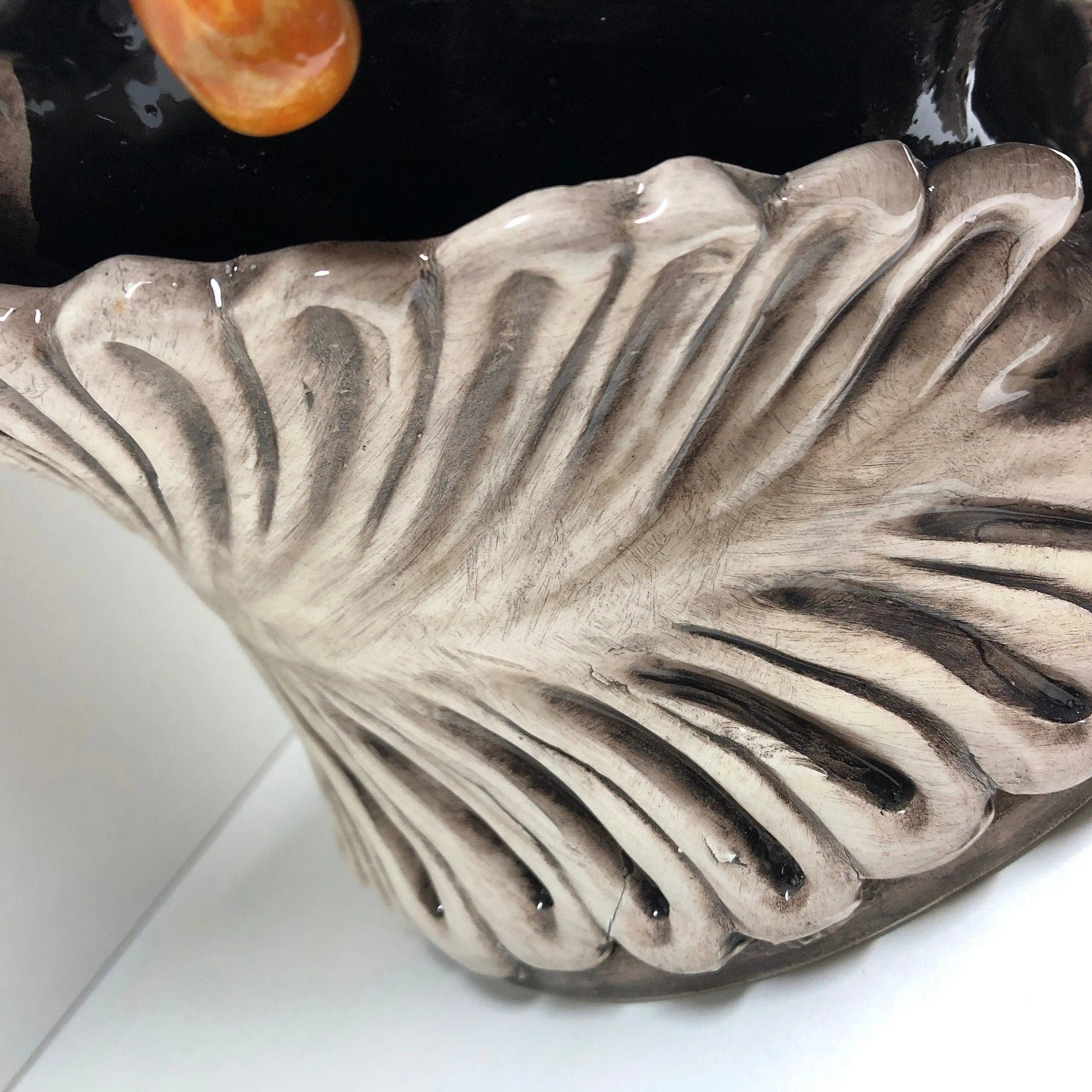 Teste di Moro Zefiro Ceramica Caltagirone cm H.43 L.26 Artigianale Invecchiato Écru DD CERAMICHE SICILIANE